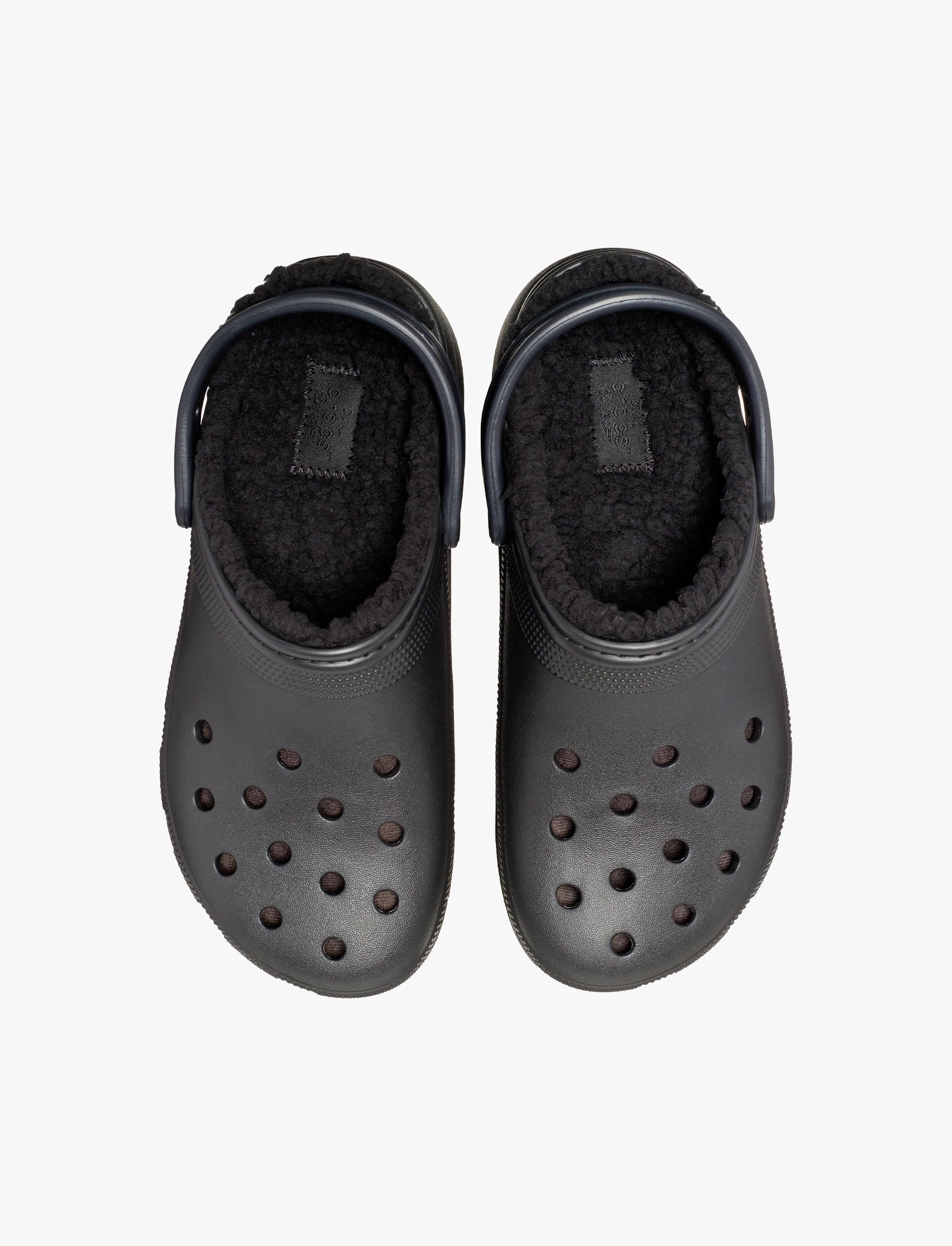 Crocs Classic Platform Lined Clog W - כפכפי קרוקס פלטפורמה עם פרווה לנשים בצבע שחור
