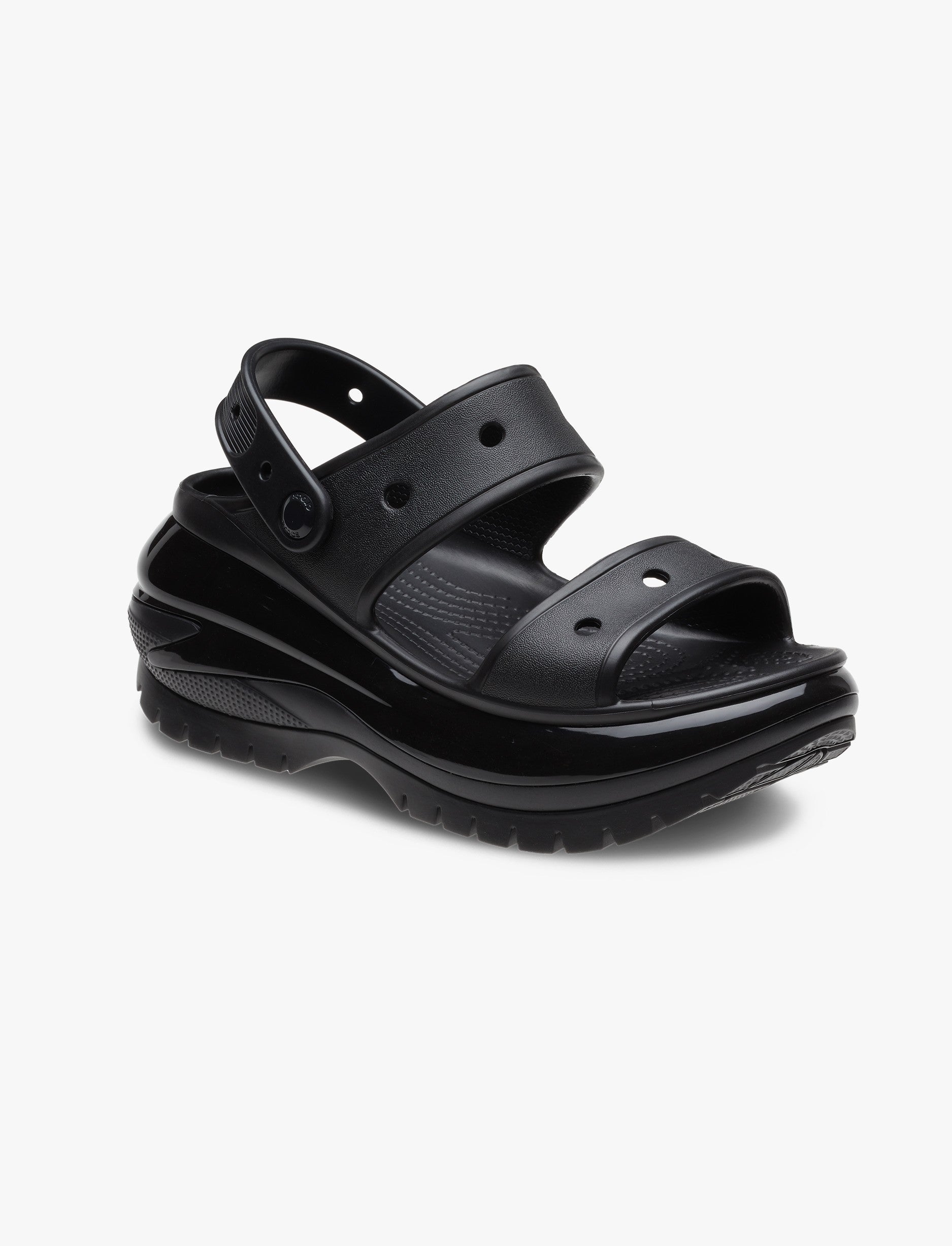 Crocs Classic Mega Crush Sandal - סנדל פלטפורמה קרוקס לנשים בצבע שחור