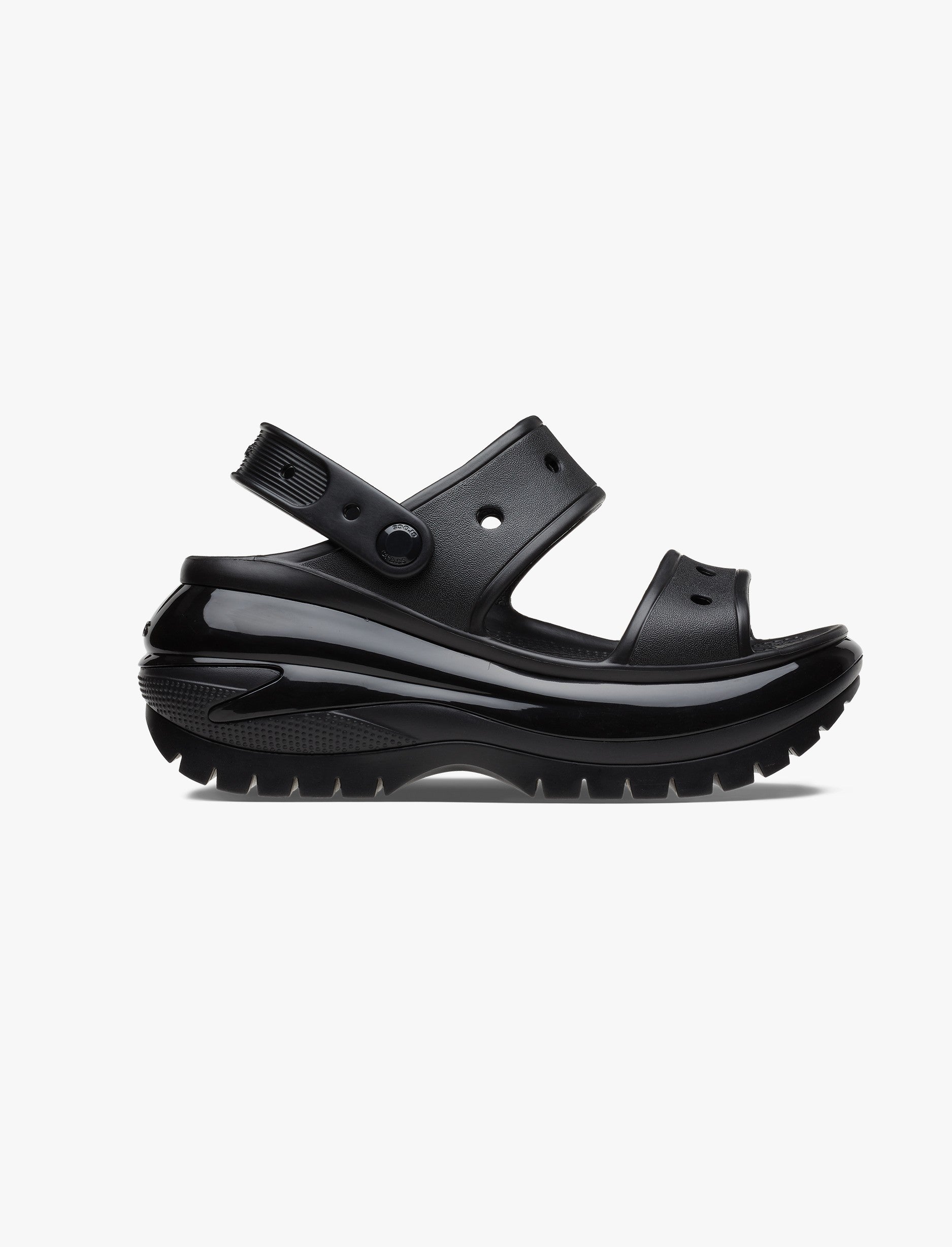 Crocs Classic Mega Crush Sandal - סנדל פלטפורמה קרוקס לנשים בצבע שחור