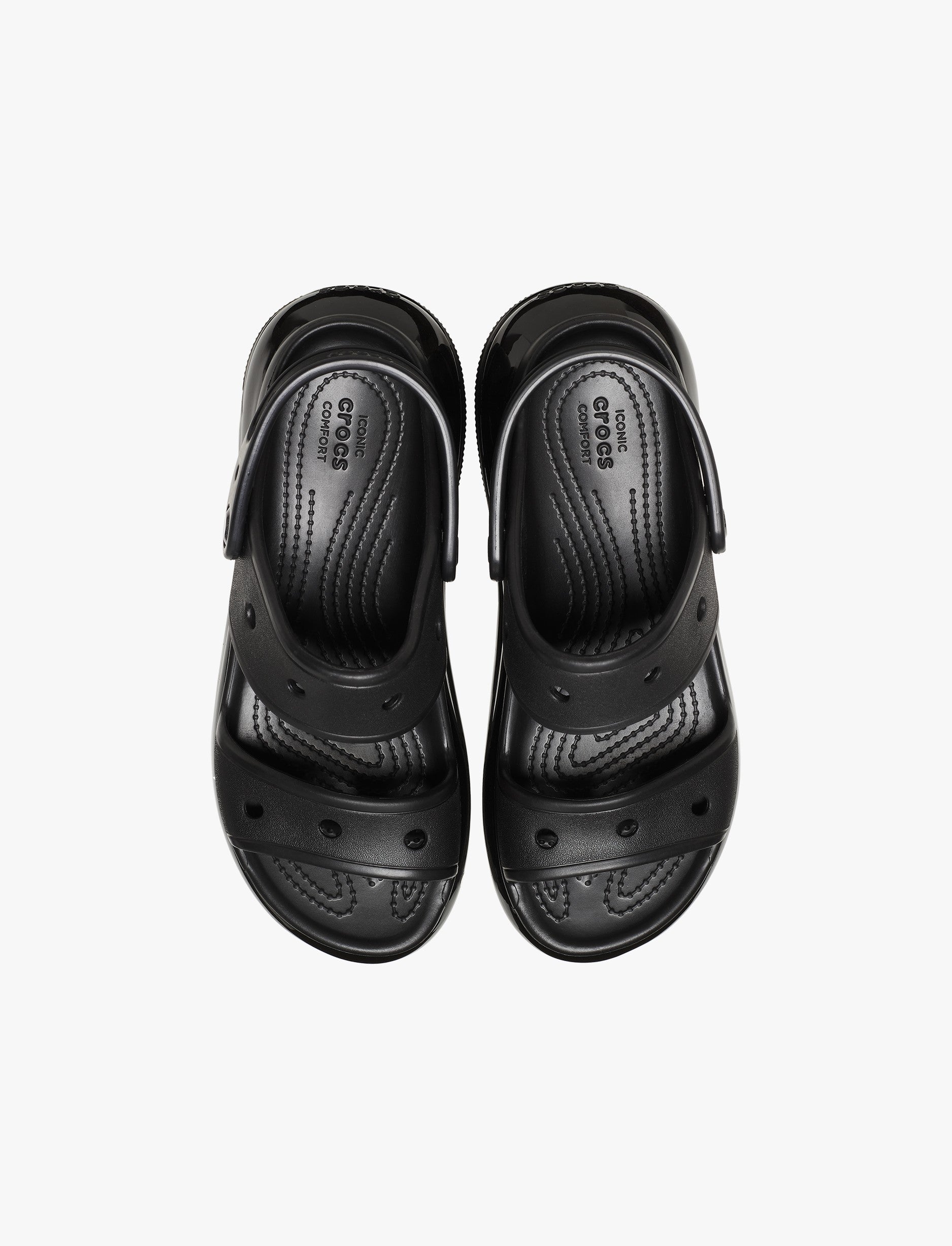 Crocs Classic Mega Crush Sandal - סנדל פלטפורמה קרוקס לנשים בצבע שחור