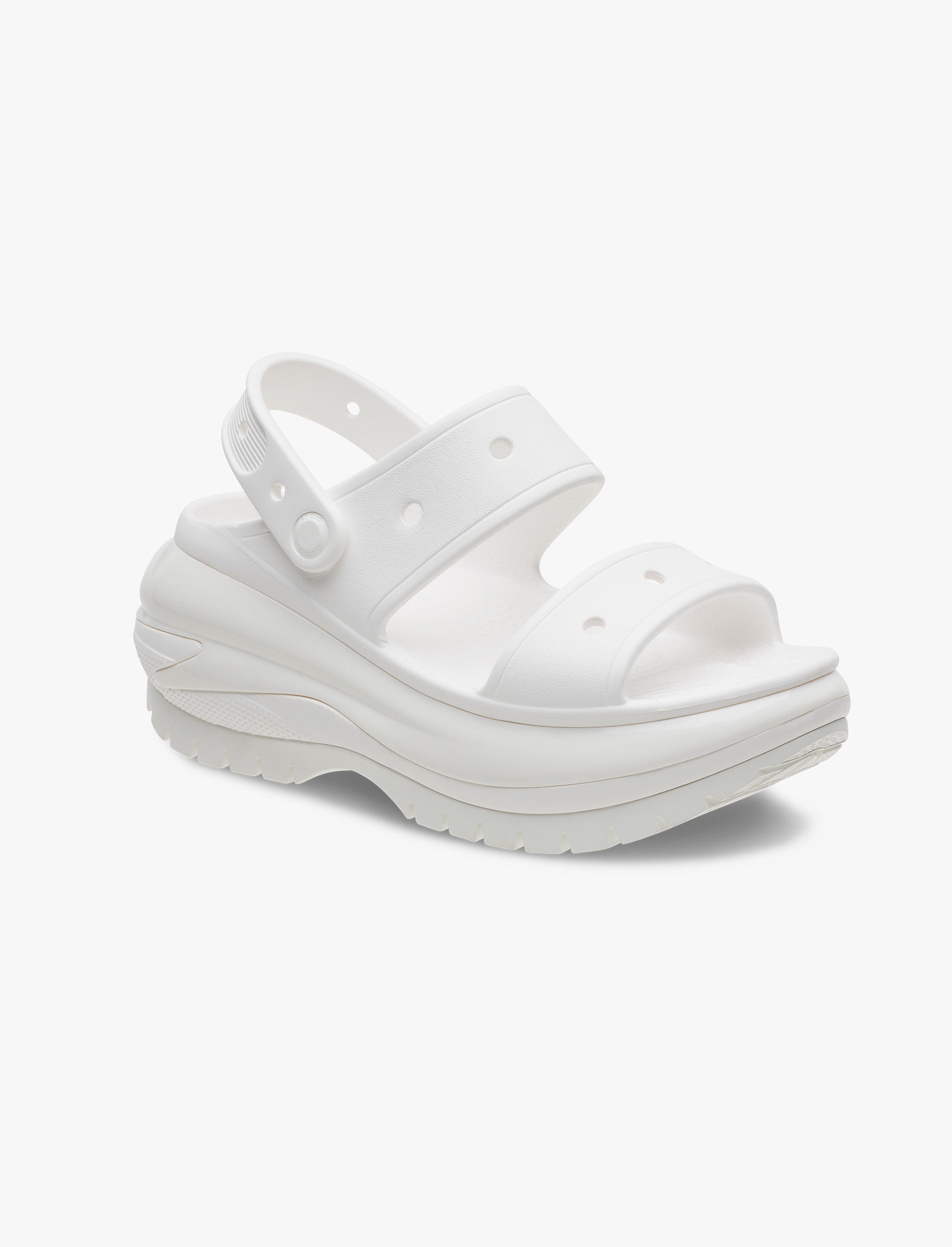 Crocs Classic Mega Crush Sandal - סנדל פלטפורמה קרוקס לנשים בצבע לבן