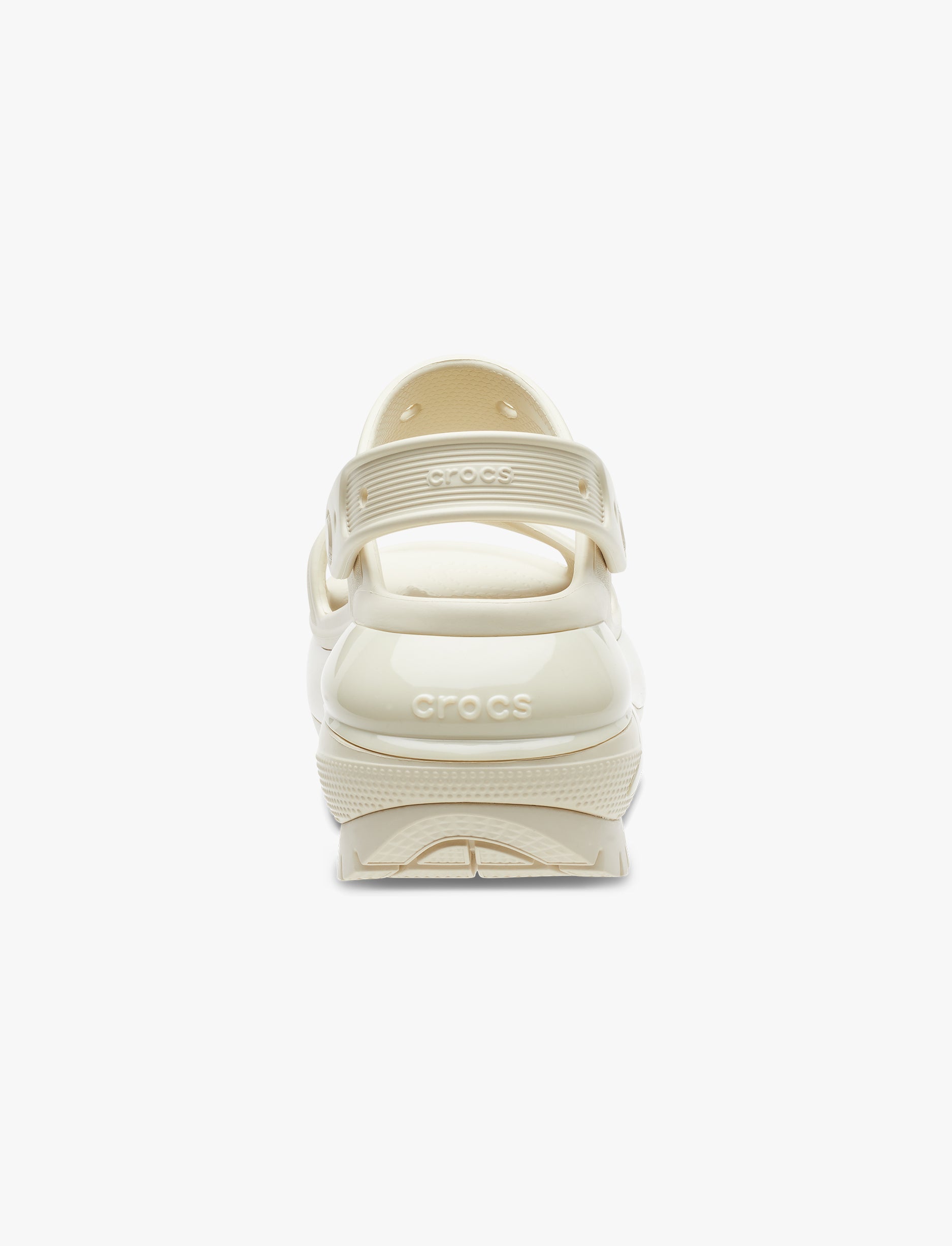 Crocs Classic Mega Crush Sandal - סנדל פלטפורמה קרוקס לנשים בצבע עצם