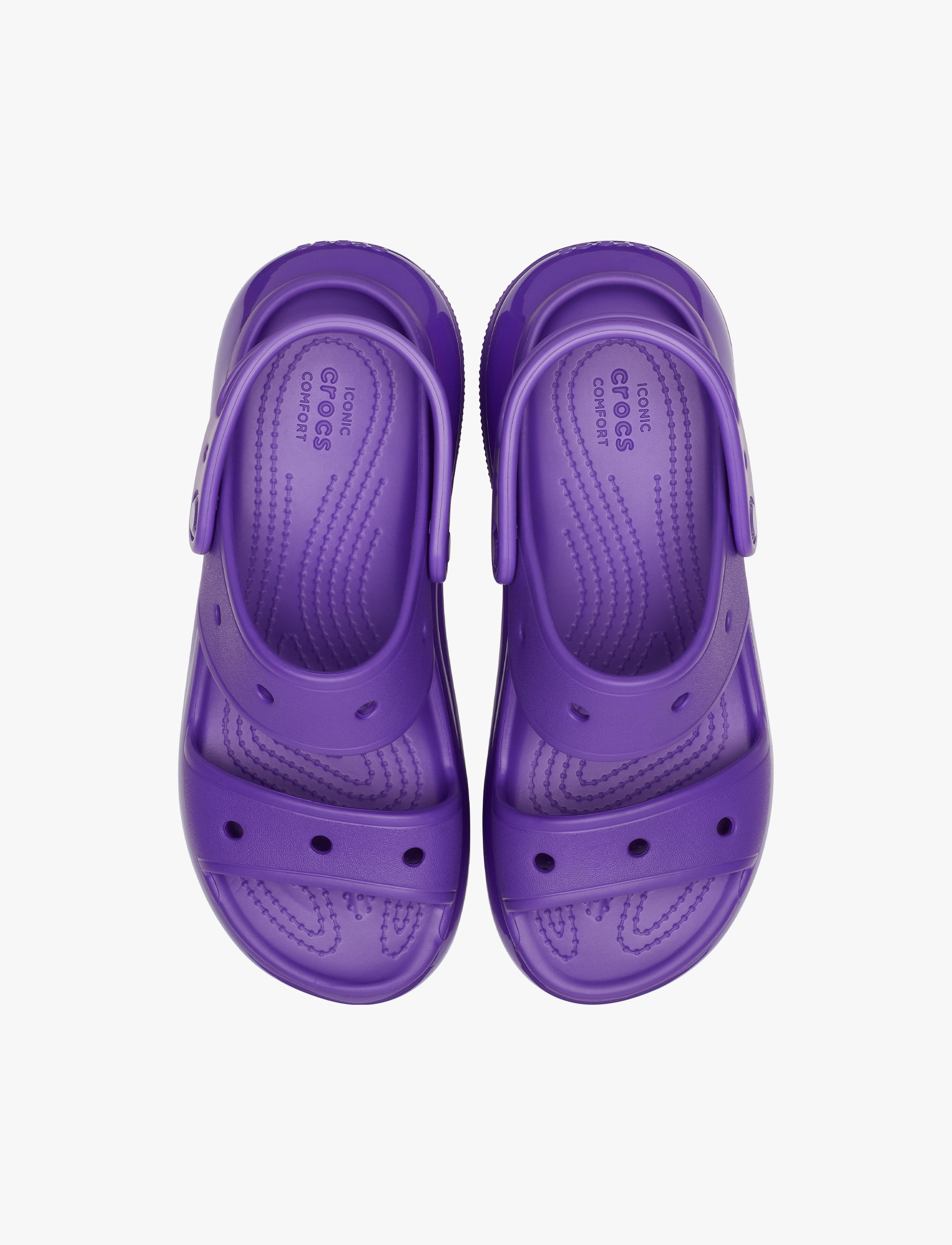 Crocs Classic Mega Crush Sandal - סנדל פלטפורמה קרוקס לנשים בצבע נאון סגול