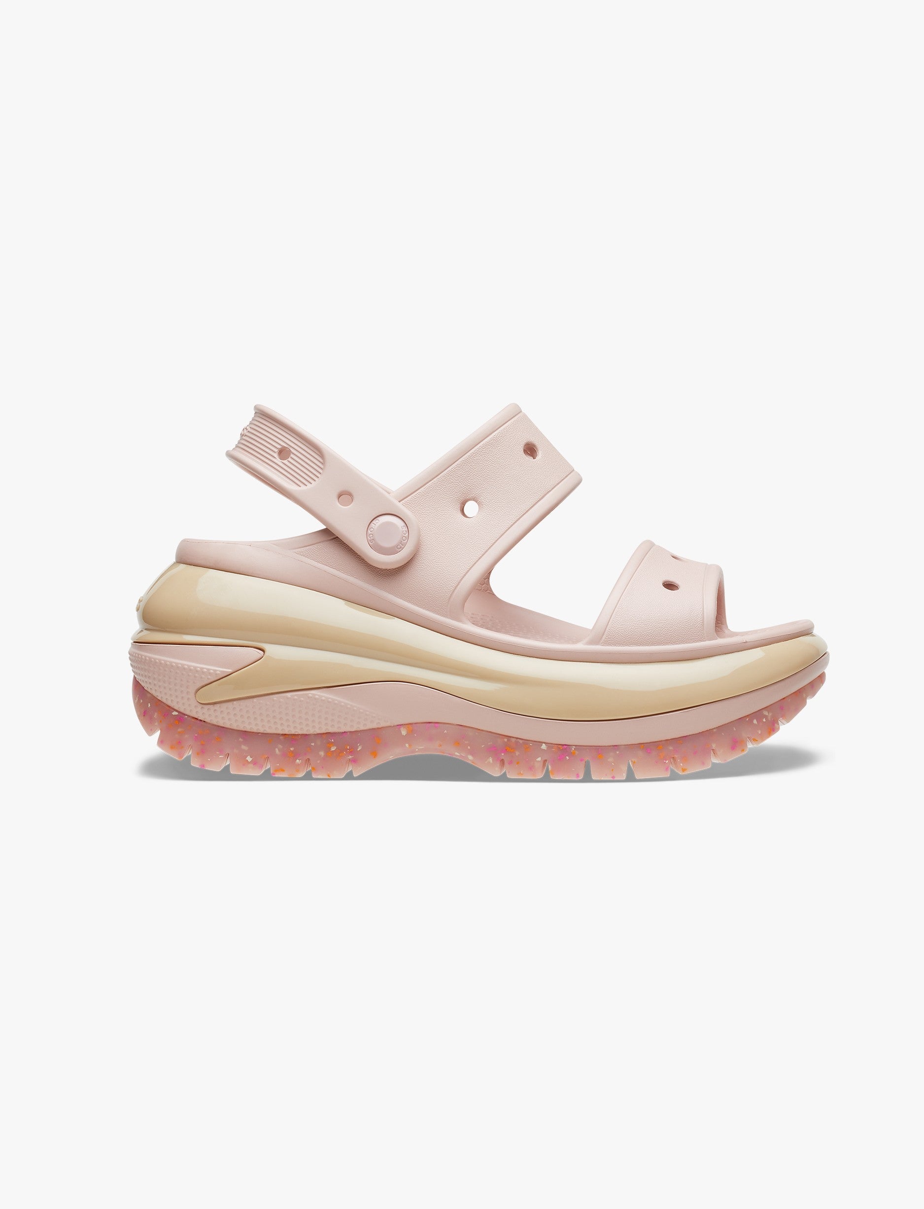 Crocs Classic Mega Crush Sandal - סנדל פלטפורמה קרוקס לנשים בצבע ורוד ג'ילי