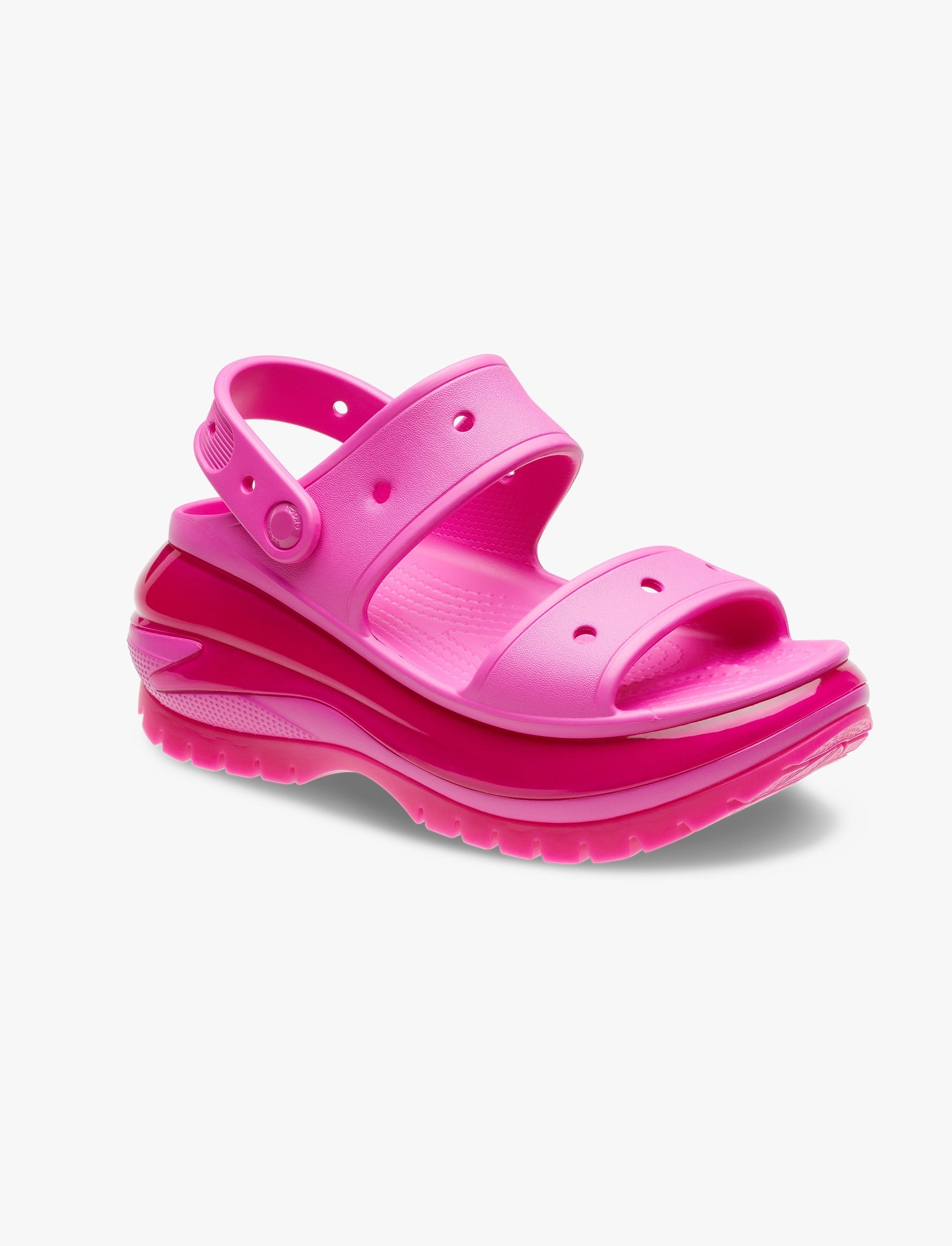 Crocs Classic Mega Crush Sandal - סנדל פלטפורמה קרוקס לנשים בצבע ורוד ג'וס