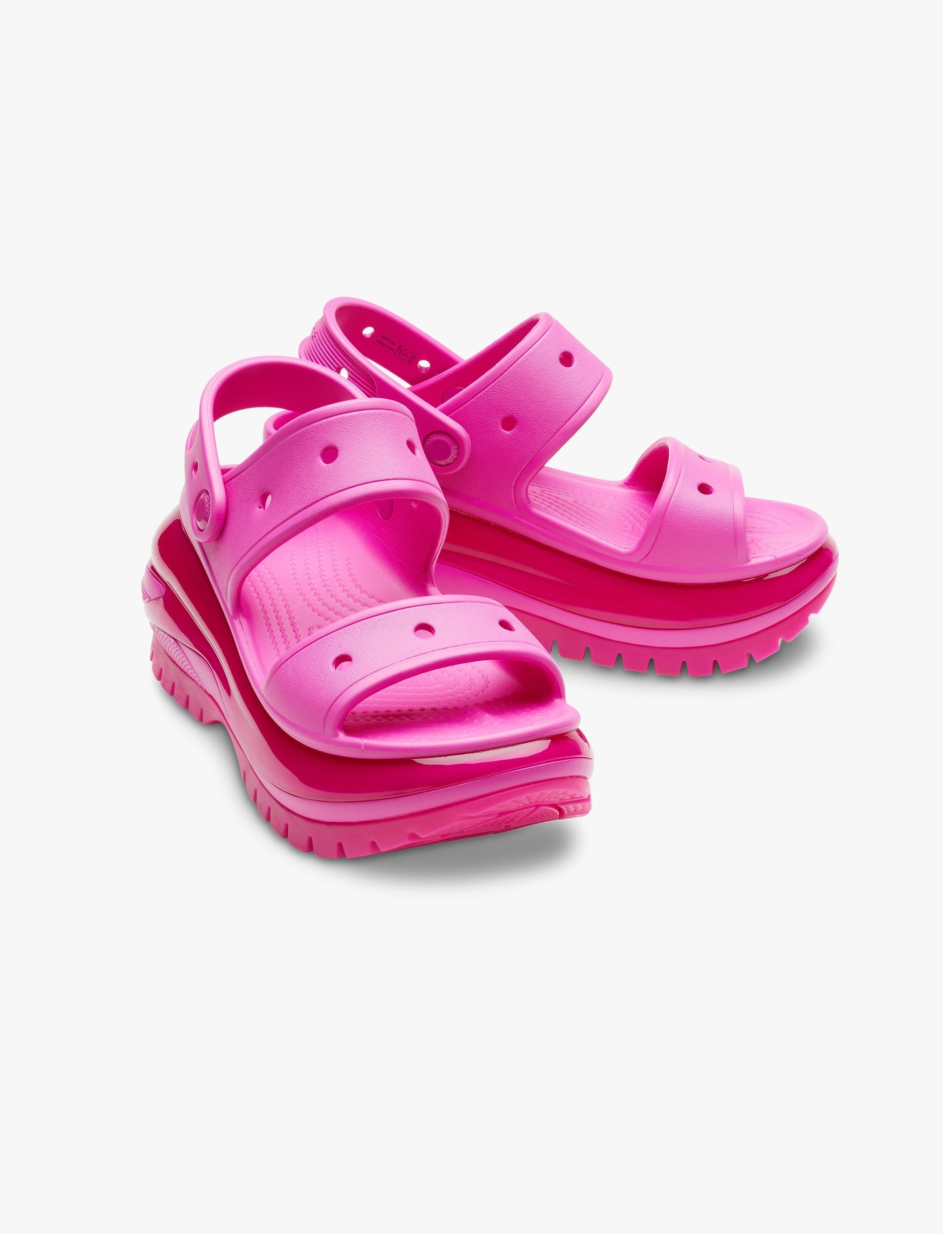 Crocs Classic Mega Crush Sandal - סנדל פלטפורמה קרוקס לנשים בצבע ורוד ג'וס