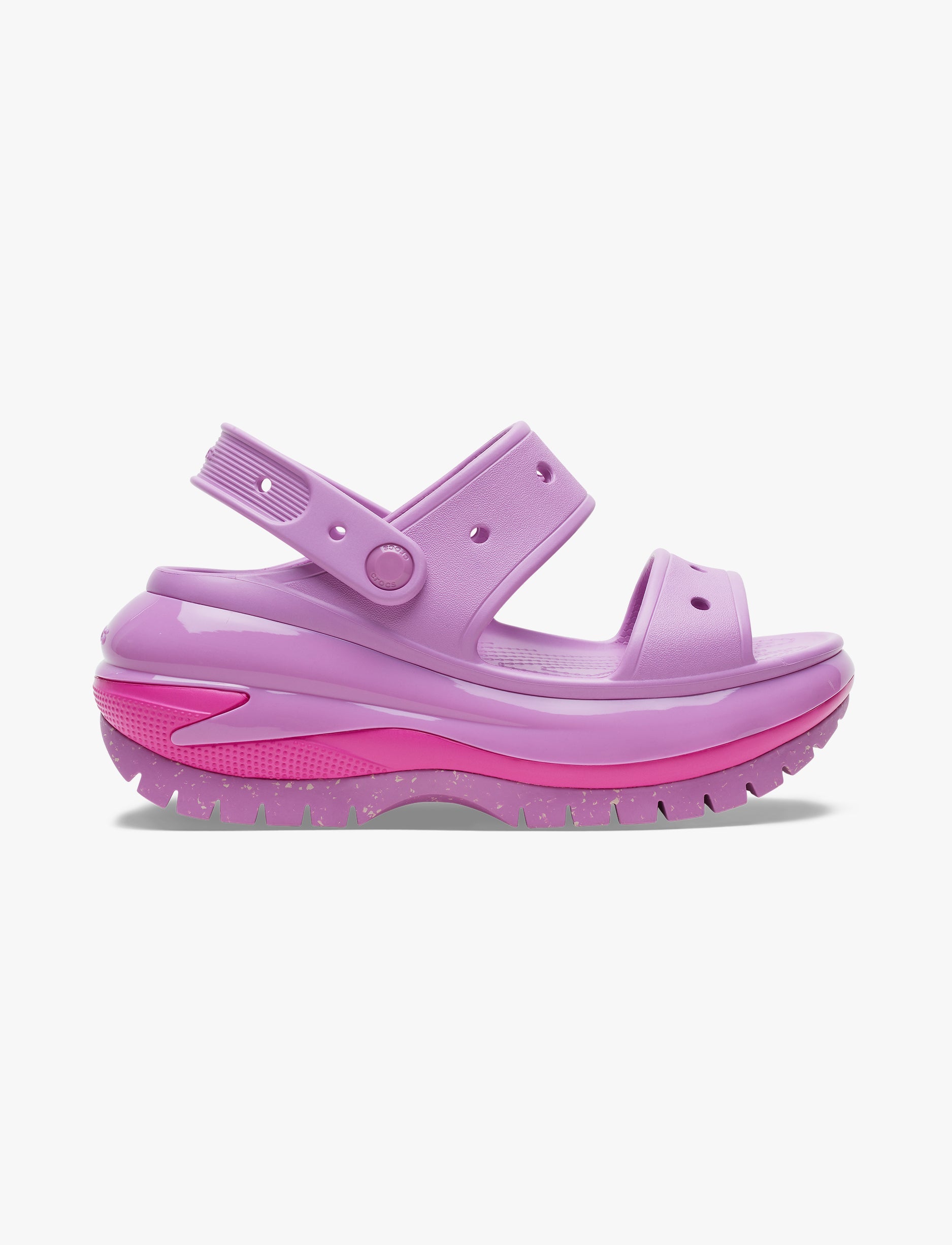Crocs Classic Mega Crush Sandal - סנדל פלטפורמה קרוקס לנשים בצבע ורוד