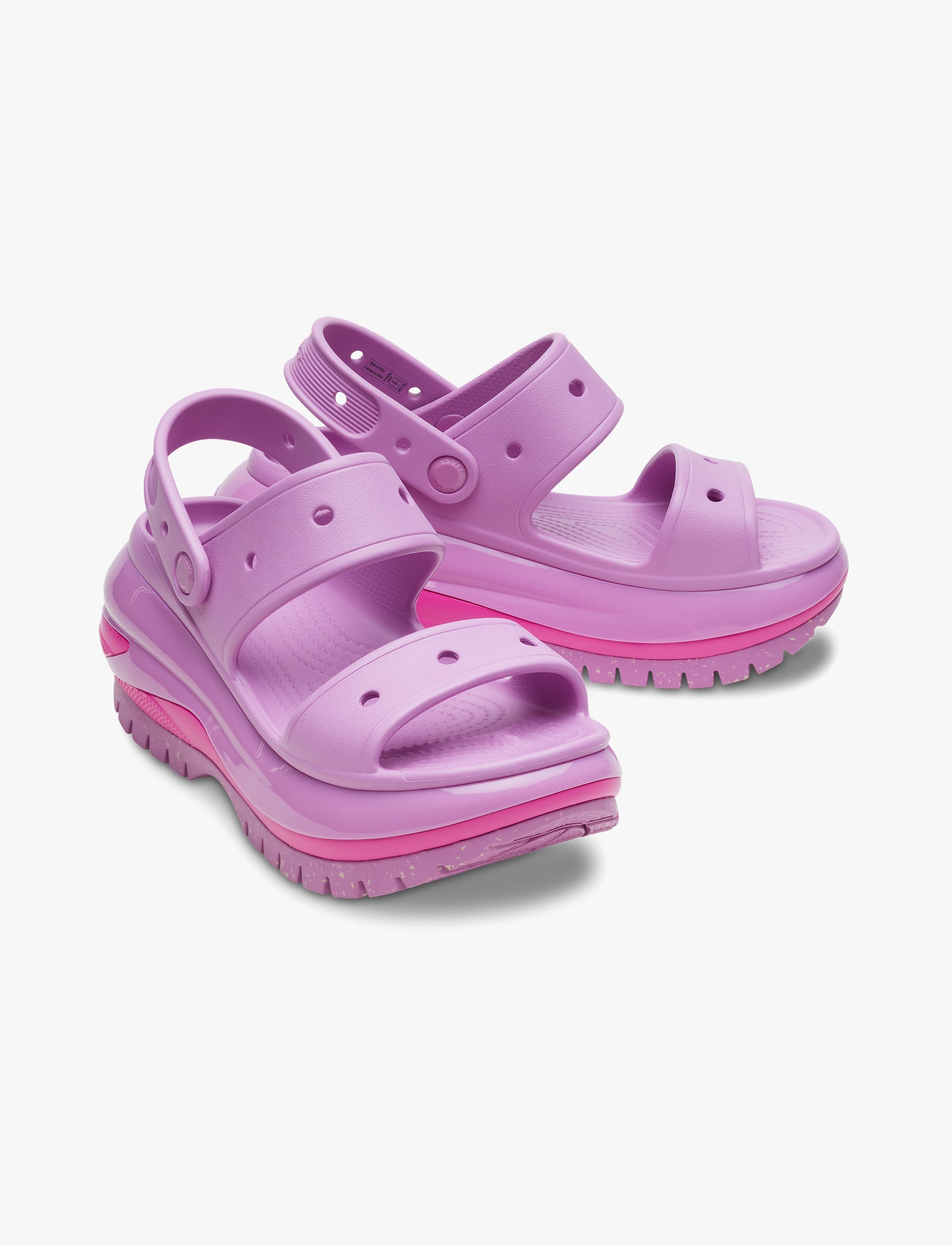 Crocs Classic Mega Crush Sandal - סנדל פלטפורמה קרוקס לנשים בצבע ורוד
