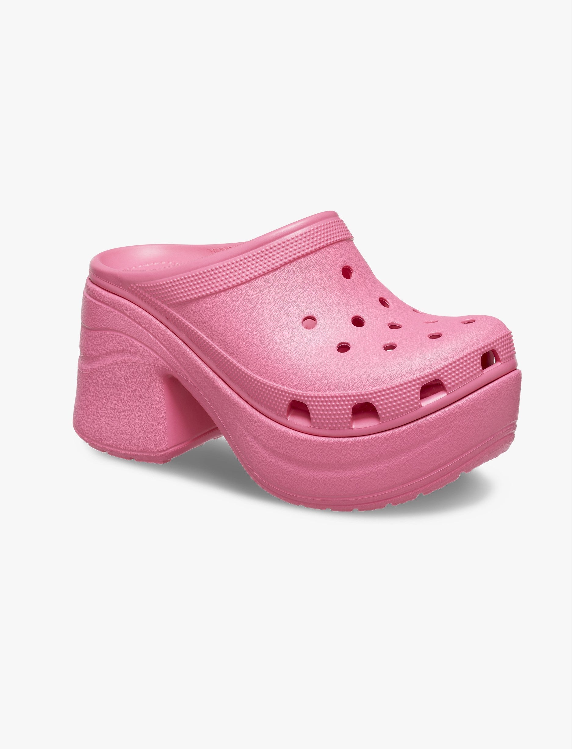 Crocs Siren Clog - כפכפי קלוג קרוקס עם עקב פלטפורמה גבוה לנשים בצבע ורוד