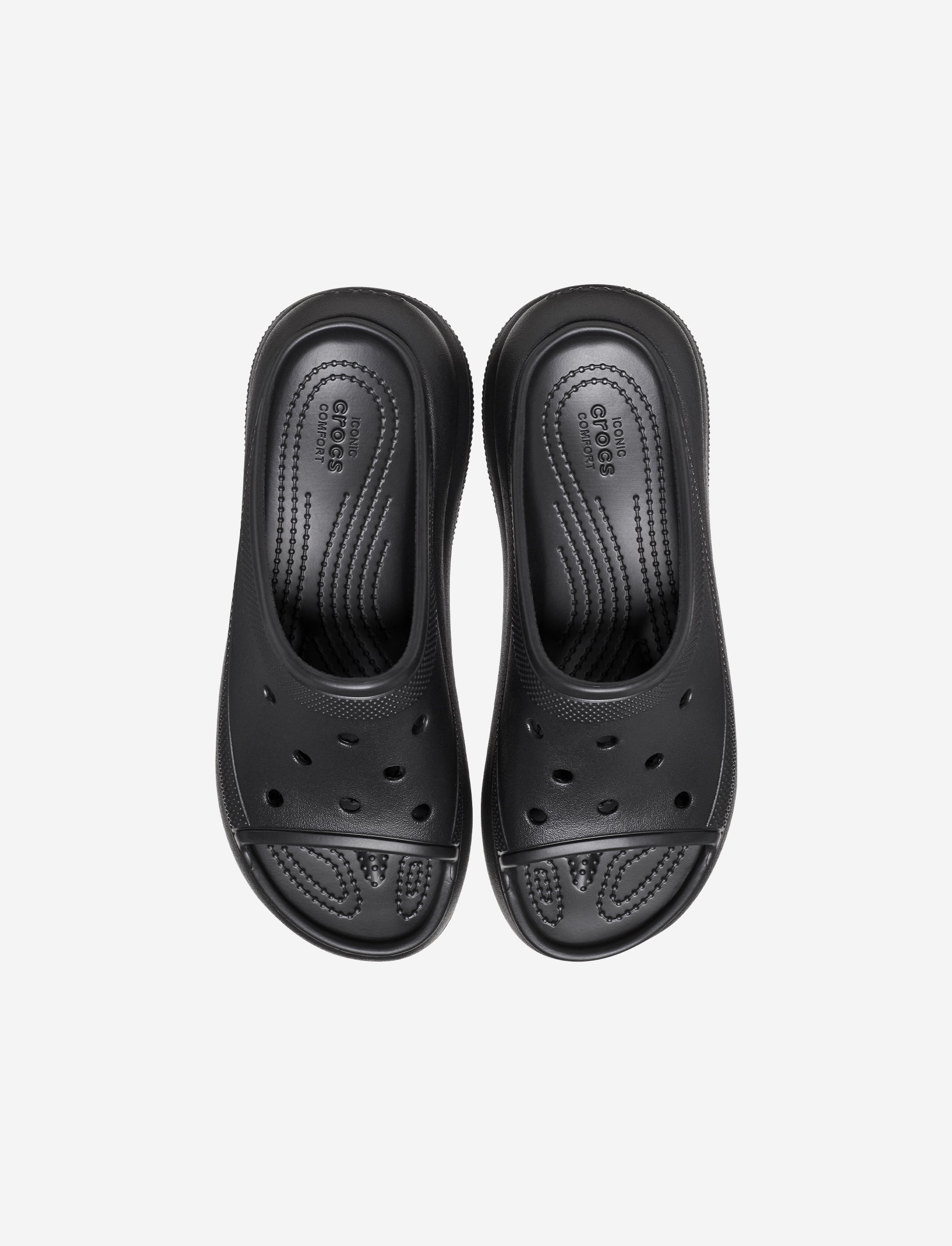 Crocs Crush Slide - כפכפי סלייד קרוקס קראש לנשים בצבע שחור