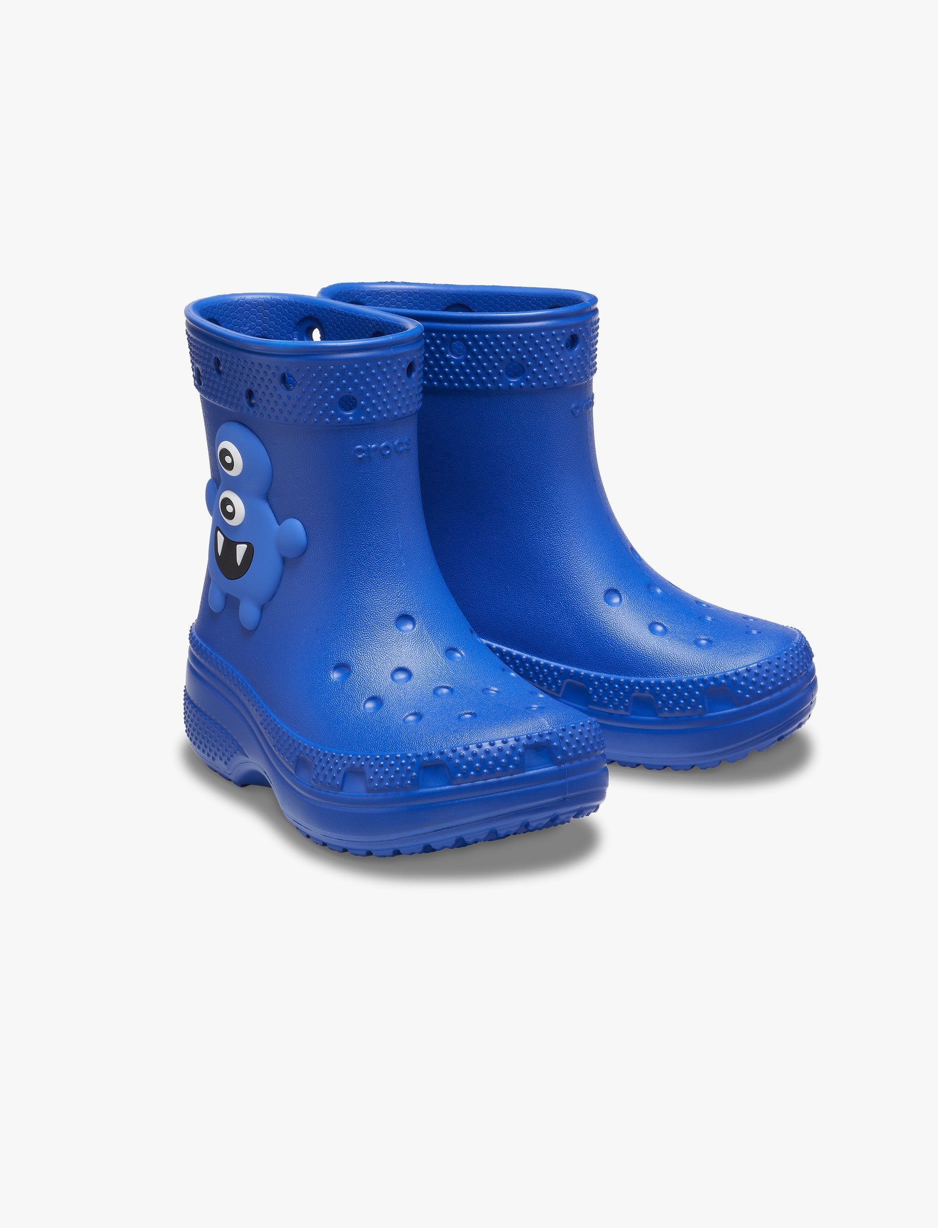 Crocs Classic I AM Monster Boot T - מגפי קרוקס לילדים בצבע כחול בהדפס המפלצות