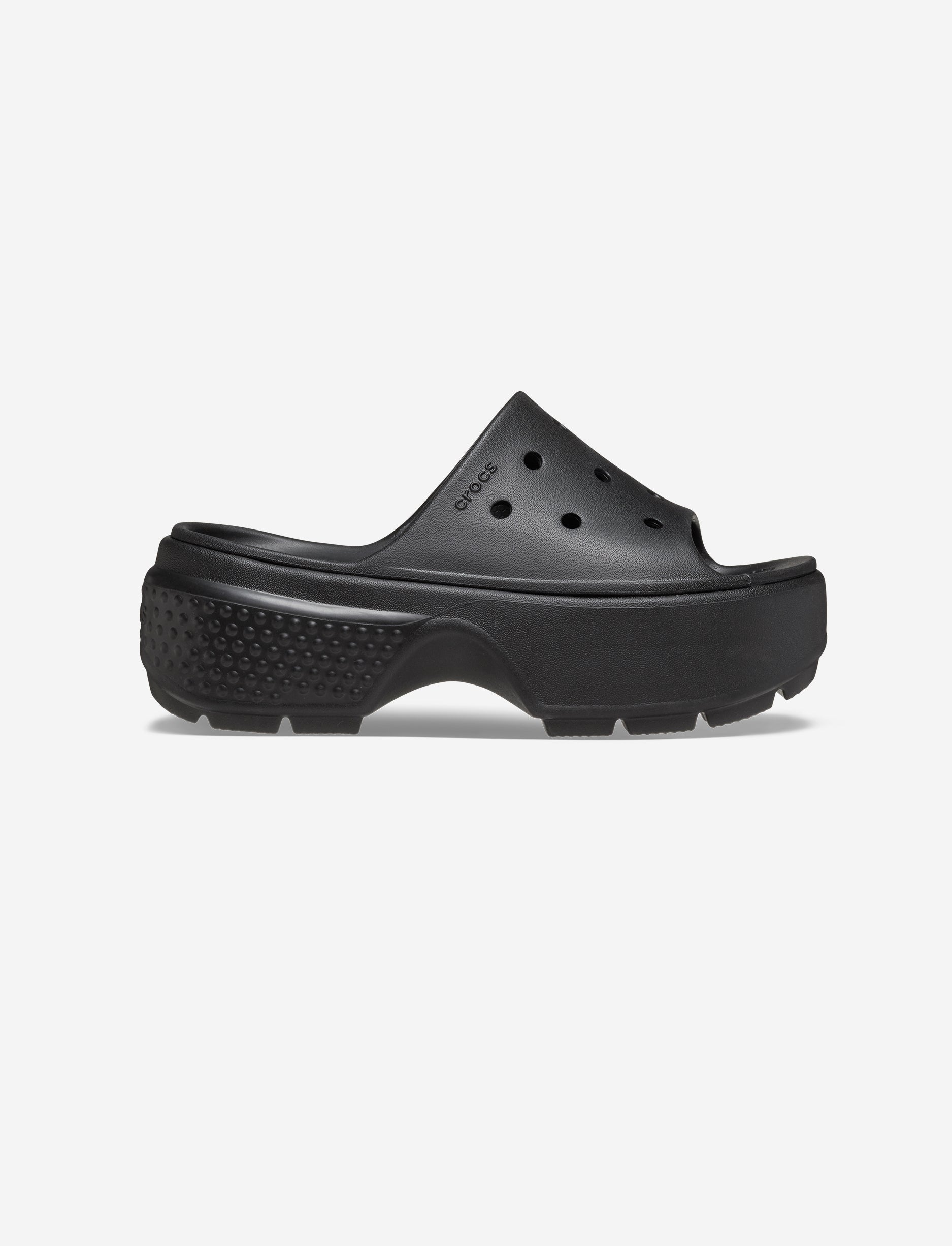 Crocs Stomp Slide - כפכפי פלטפורמה סטומפ סלייד קרוקס לנשים בצבע שחור