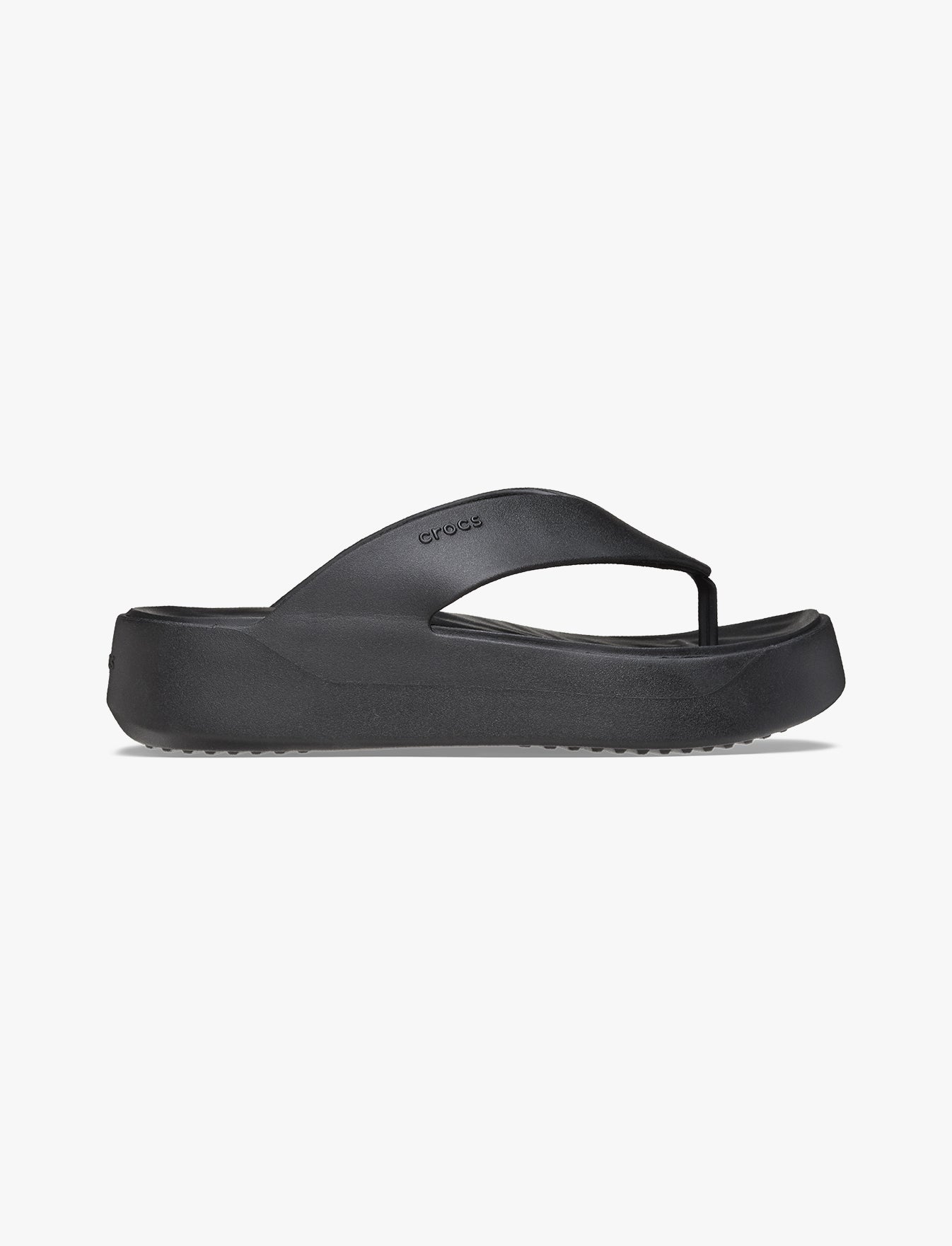 Crocs Getaway Platform Flip - כפכפי אצבע פלטפורמה קרוקס לנשים בצבע שחור
