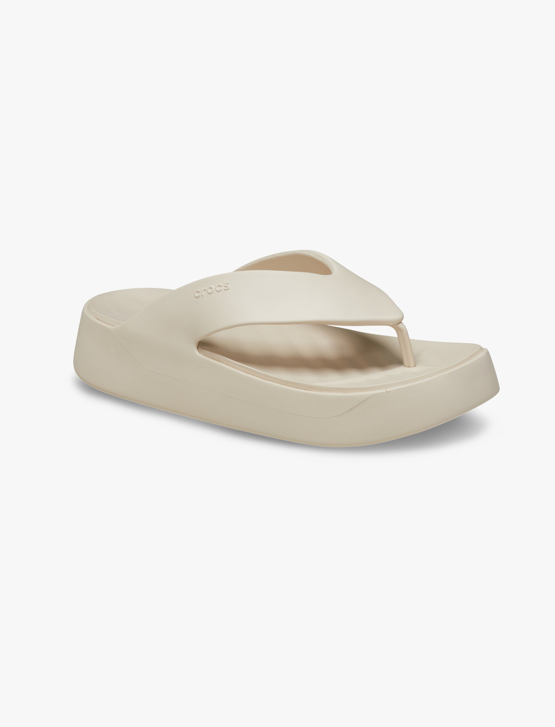 Crocs Getaway Platform Flip - כפכפי אצבע פלטפורמה קרוקס לנשים בצבע סטוקו