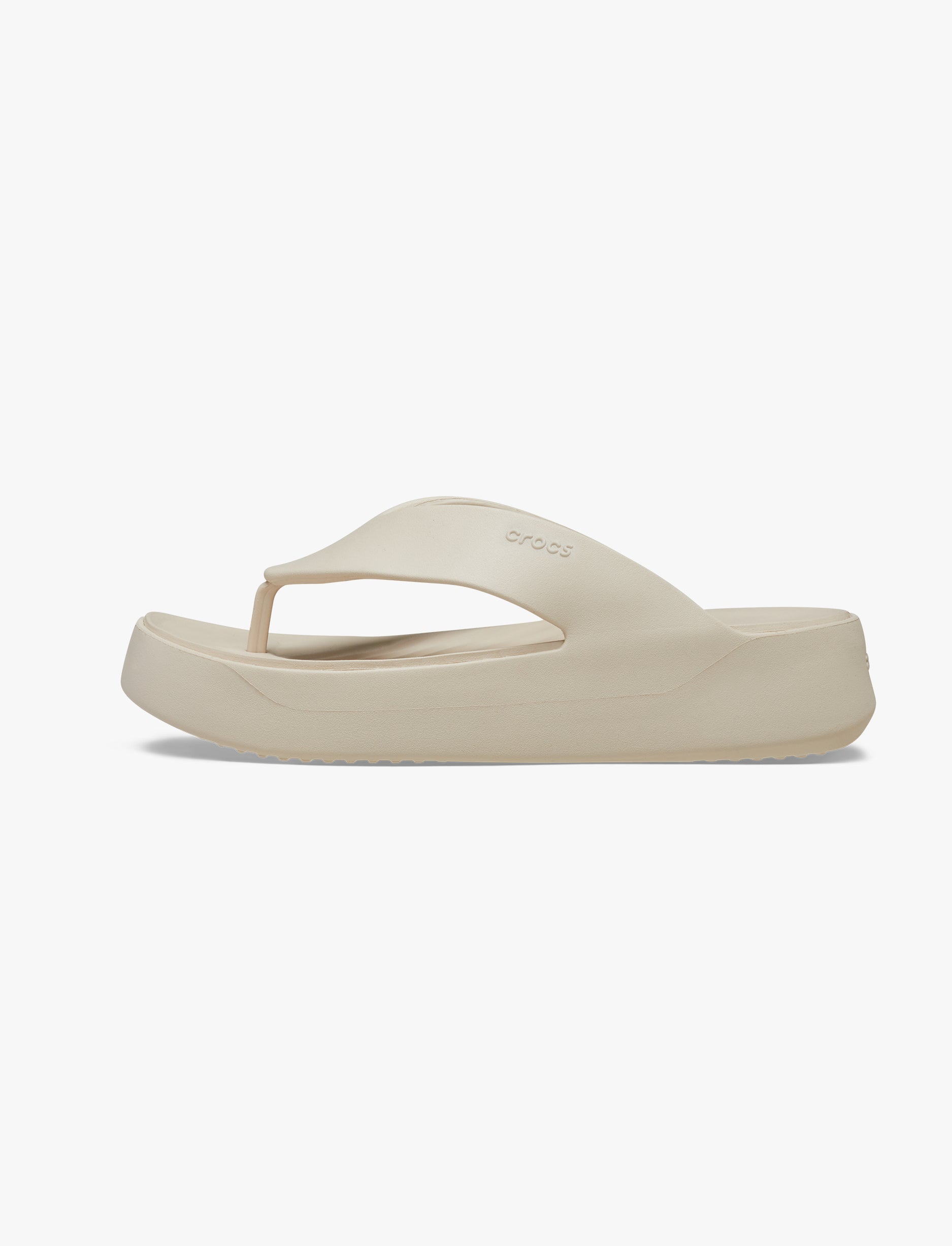 Crocs Getaway Platform Flip - כפכפי אצבע פלטפורמה קרוקס לנשים בצבע סטוקו