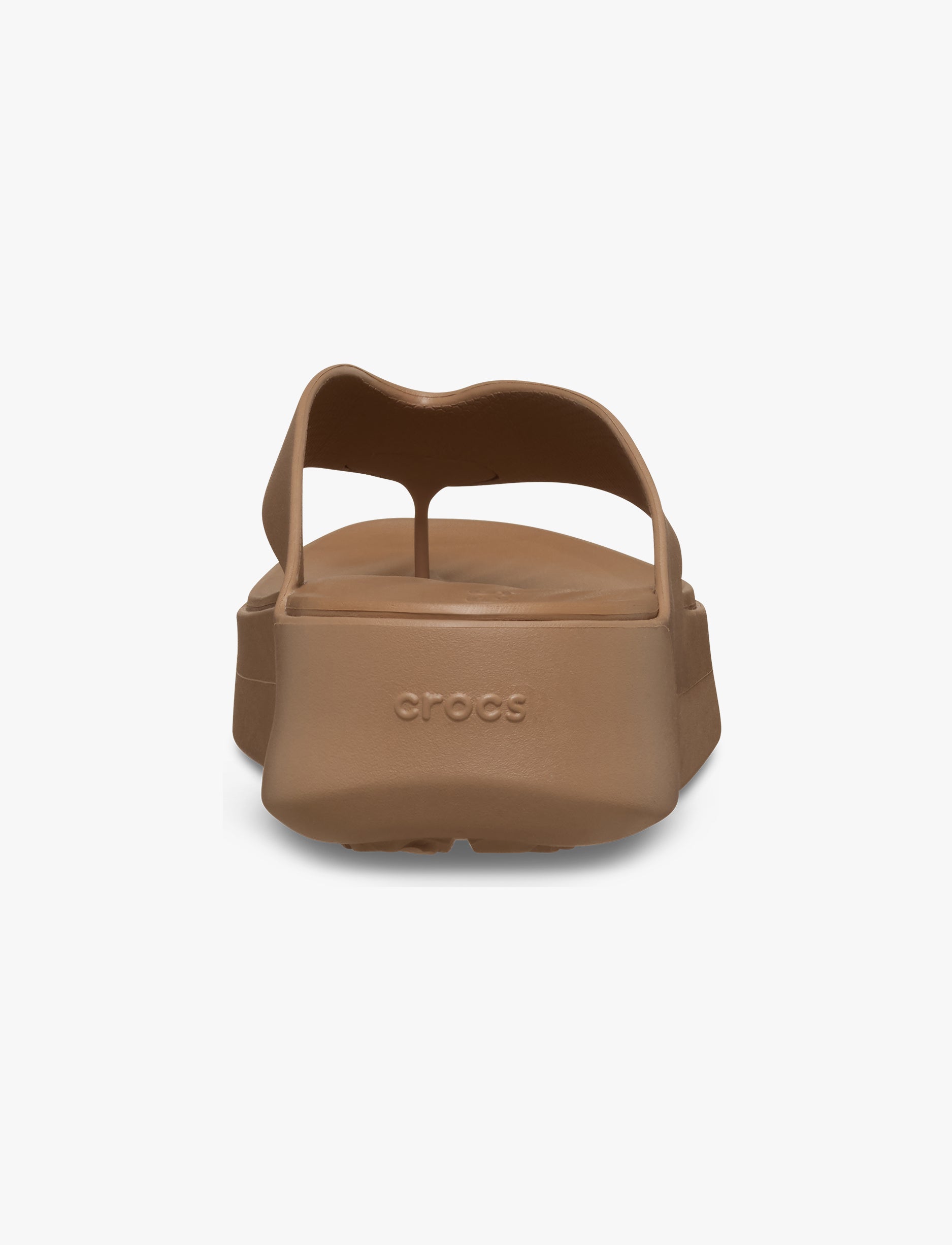 Crocs Getaway Platform Flip - כפכפי אצבע פלטפורמה קרוקס לנשים בצבע שוקולד חלב