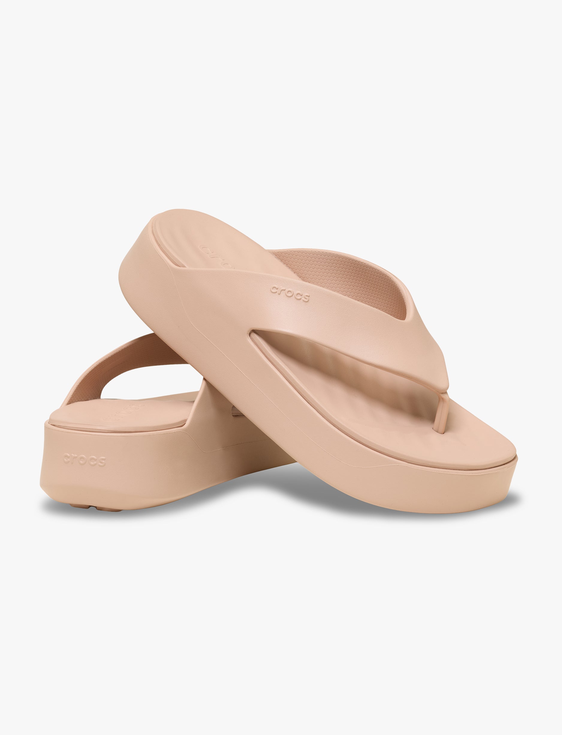 Crocs Getaway Platform Flip - כפכפי אצבע פלטפורמה קרוקס לנשים בצבע בלאש ורוד