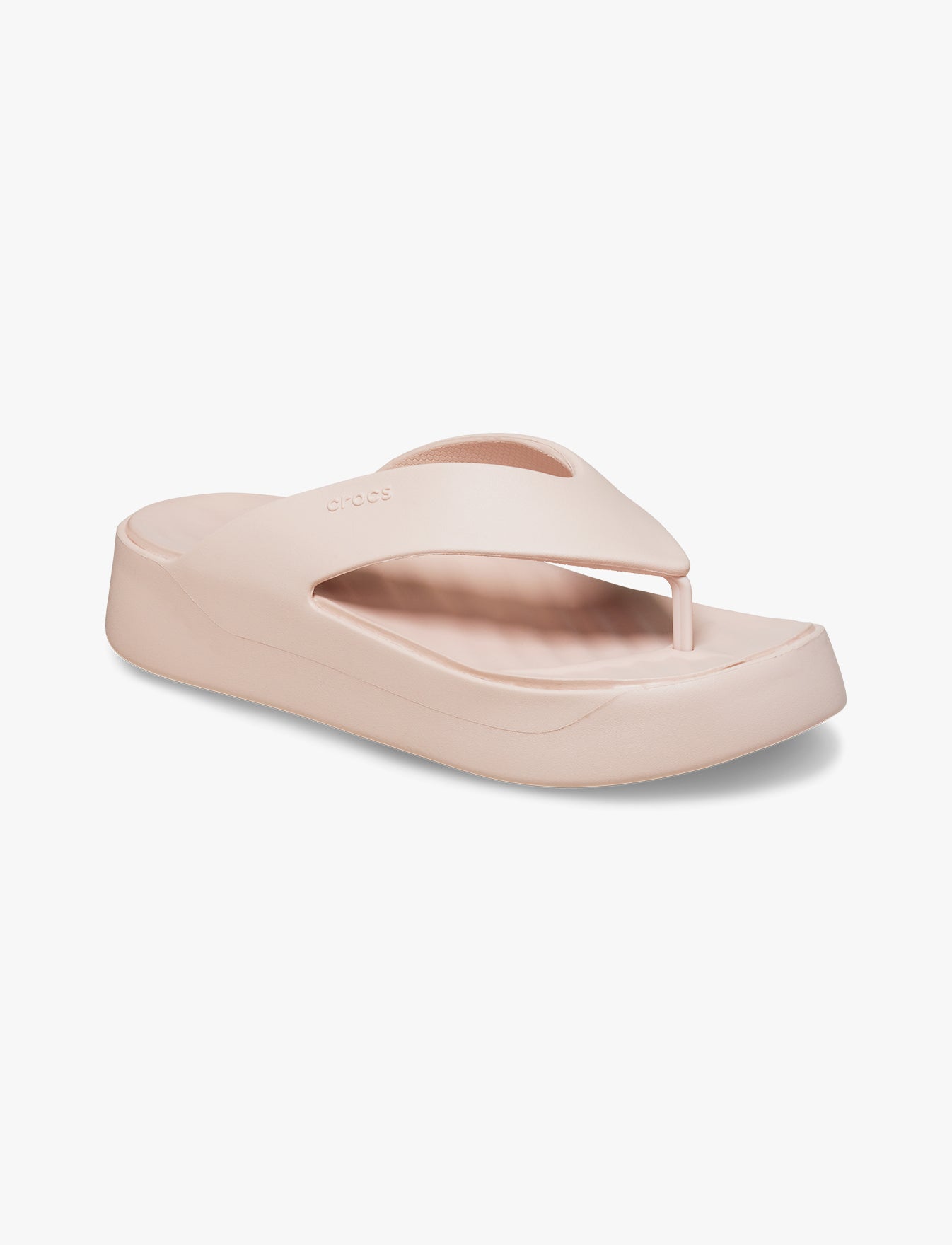 Crocs Getaway Platform Flip - כפכפי אצבע פלטפורמה קרוקס לנשים בצבע קוורץ