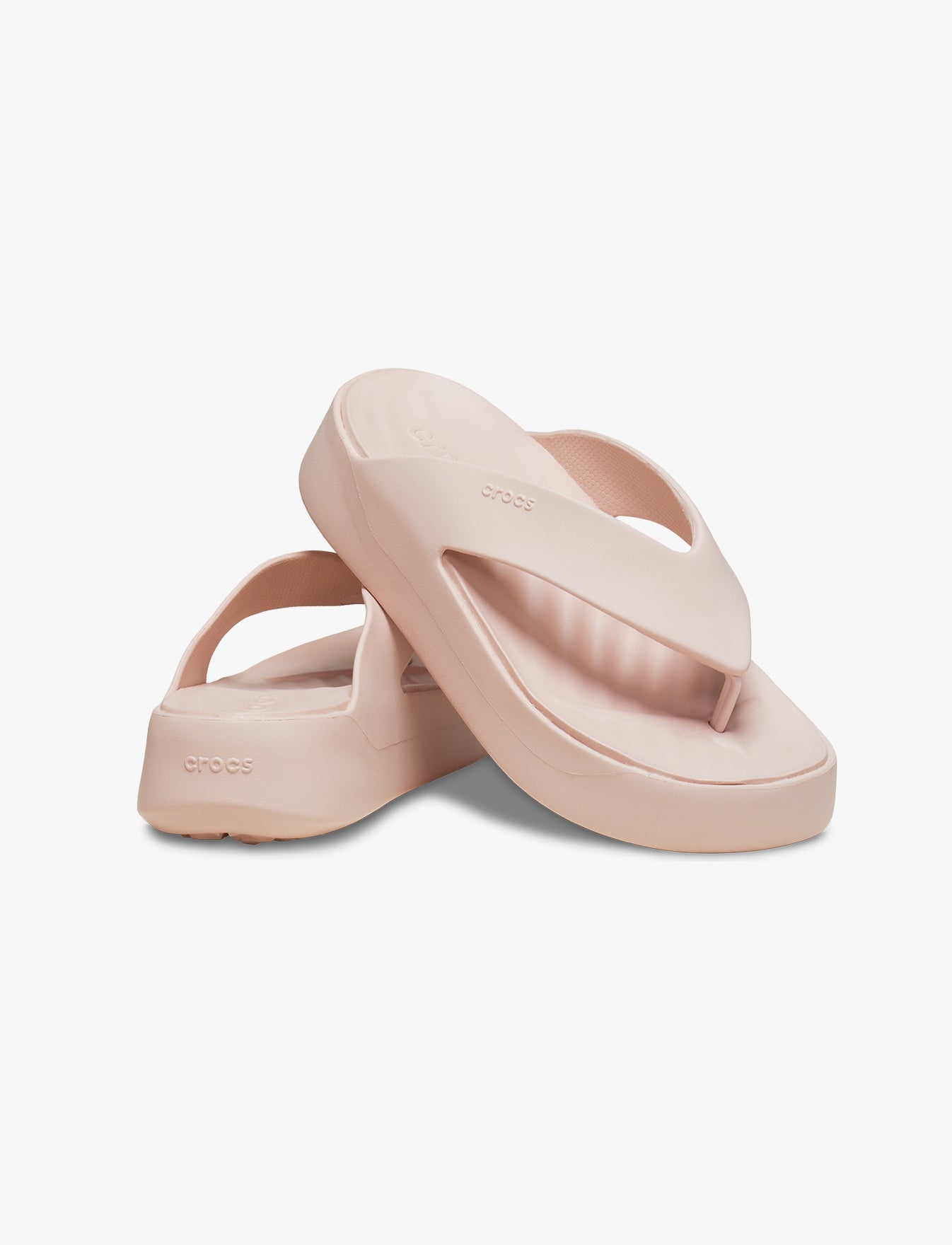 Crocs Getaway Platform Flip - כפכפי אצבע פלטפורמה קרוקס לנשים בצבע קוורץ