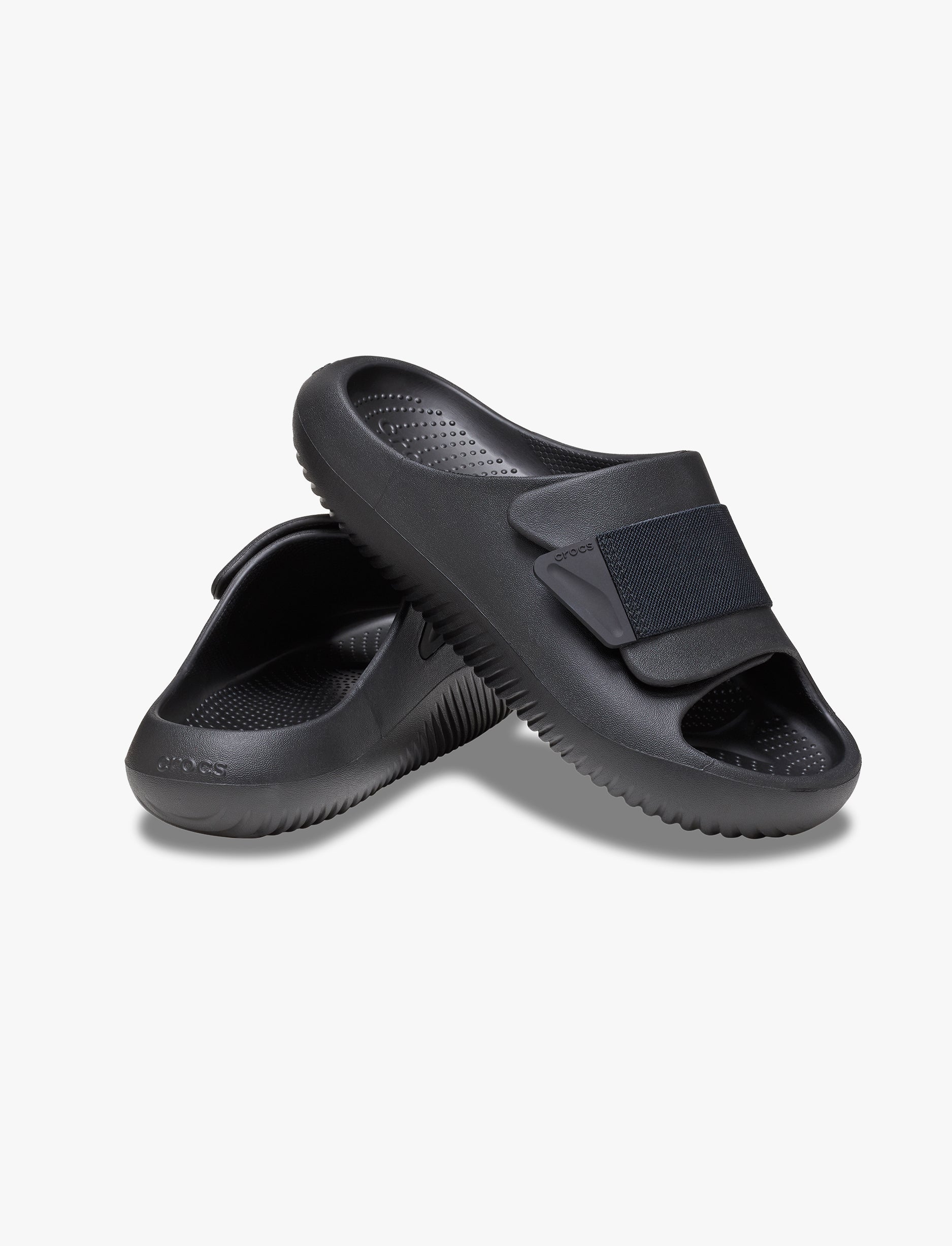 Crocs Mellow Luxe Recovery Slide - כפכפי קרוקס לגברים בצבע שחור