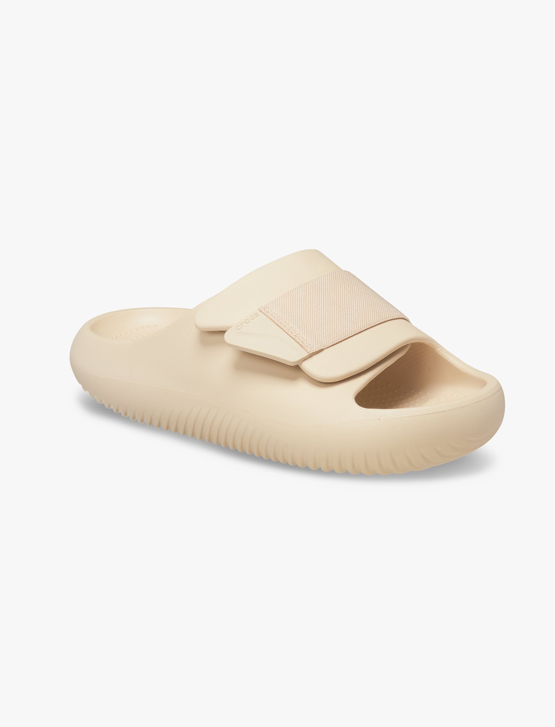 Crocs Mellow Luxe Recovery Slide  -'כפכפי קרוקס לגברים בצבע שיטקה בז