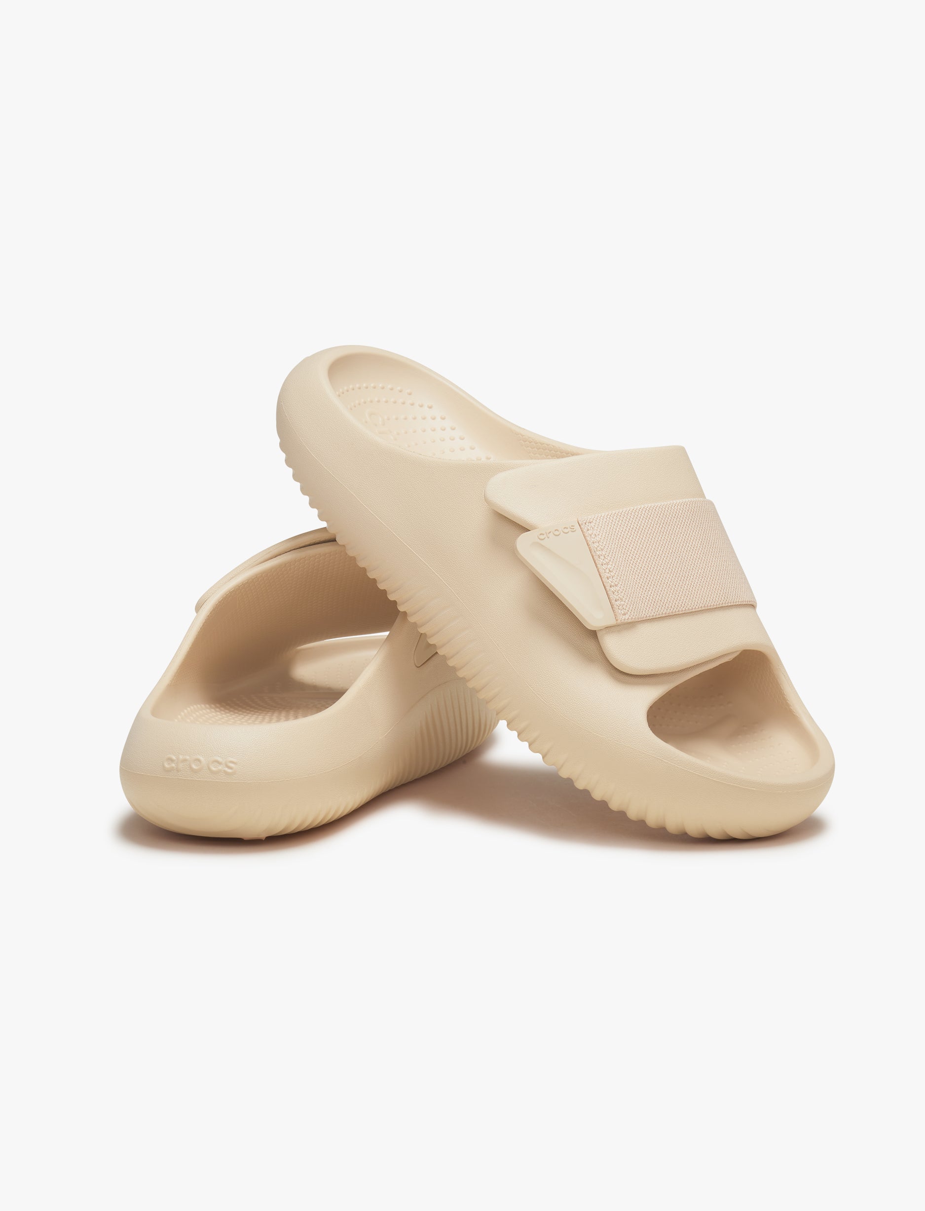 Crocs Mellow Luxe Recovery Slide  -'כפכפי קרוקס לגברים בצבע שיטקה בז