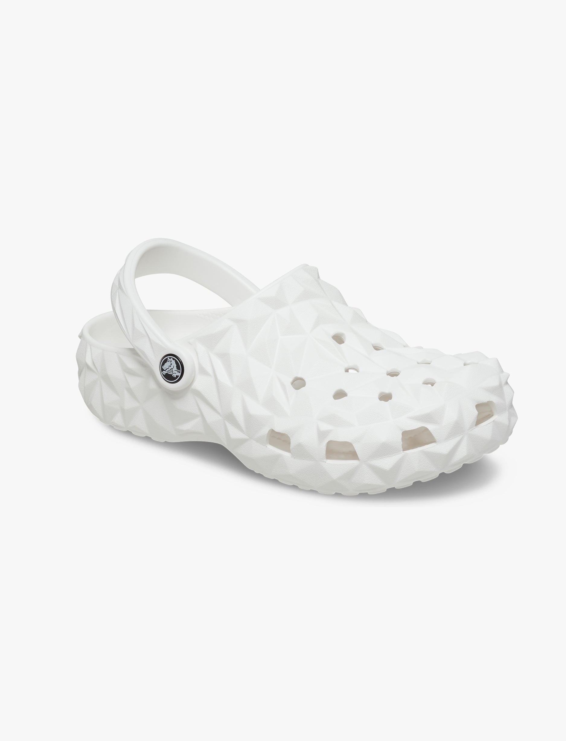 Crocs Classic Geometric Clog - כפכפי קלוג קרוקס בעיצוב צורות גיאומטריות בצבע לבן