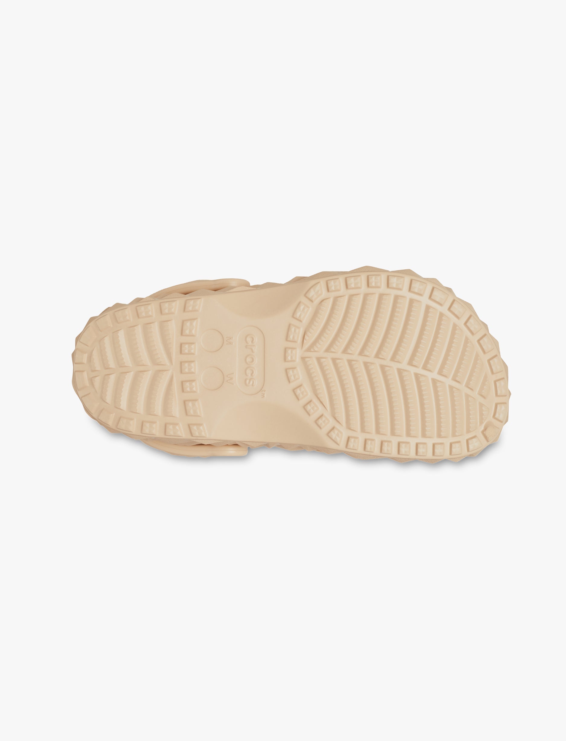 Crocs Classic Geometric Clog - כפכפי קלוג קרוקס בעיצוב צורות גיאומטריות בצבע קרם