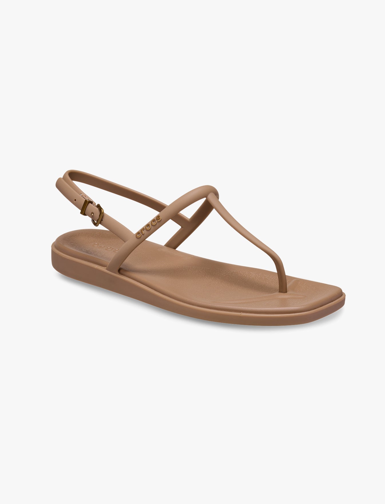 Miami Thong Sandal Crocs - סנדלי אצבע קרוקס לנשים בצבע שוקולד חלב