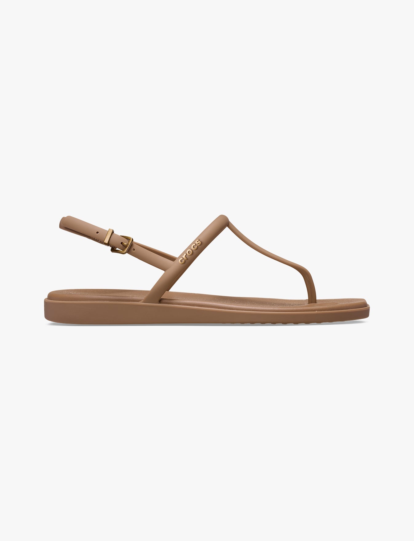 Miami Thong Sandal Crocs - סנדלי אצבע קרוקס לנשים בצבע שוקולד חלב