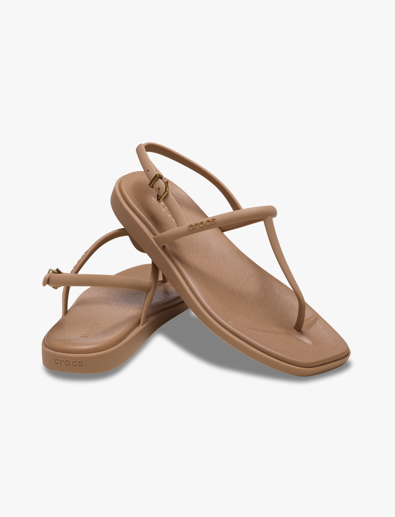 Miami Thong Sandal Crocs - סנדלי אצבע קרוקס לנשים בצבע שוקולד חלב