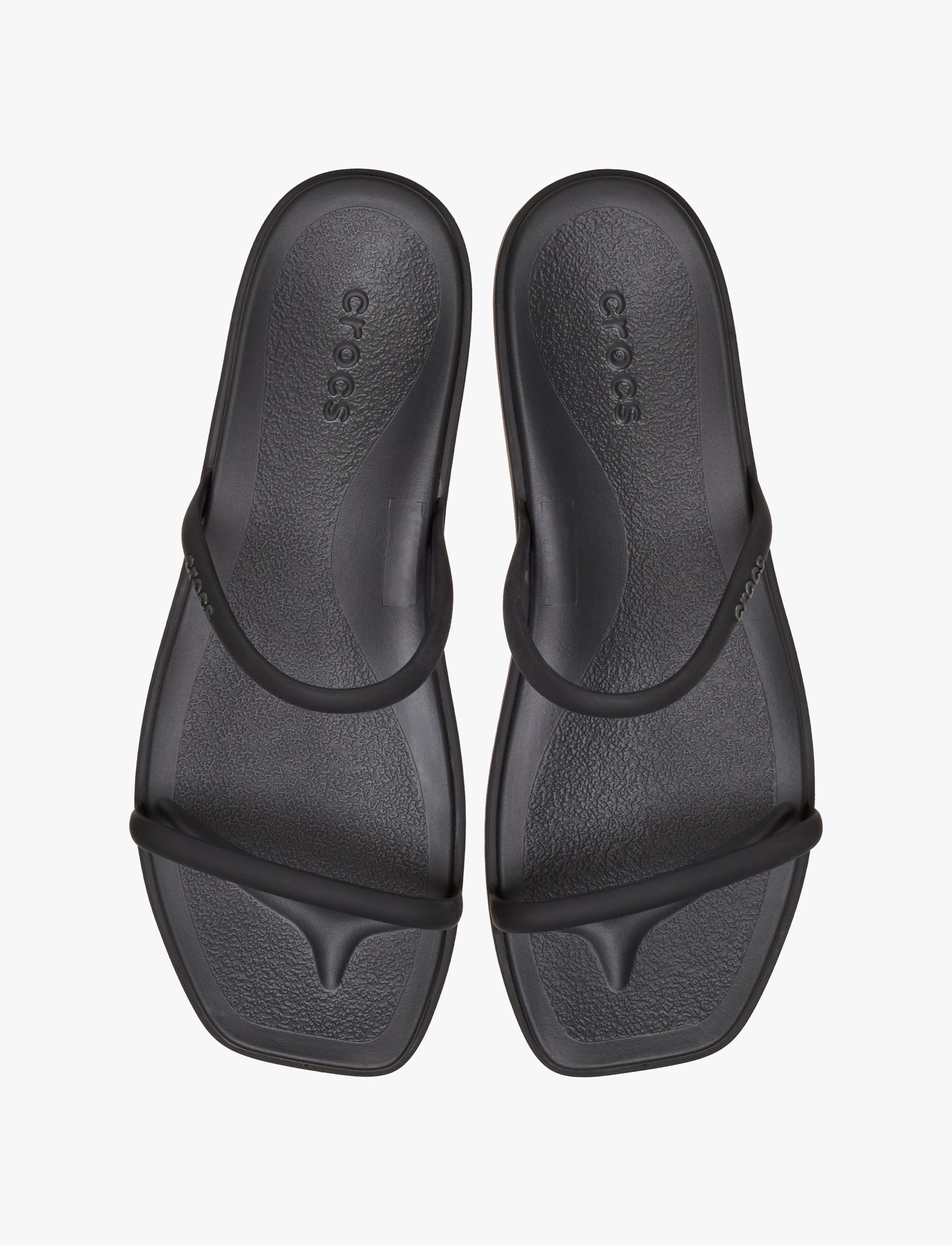 Crocs Miami Two Strap Sandal  - כפכפי קרוקס מיאמי 2 רצועות לנשים בצבע שחור