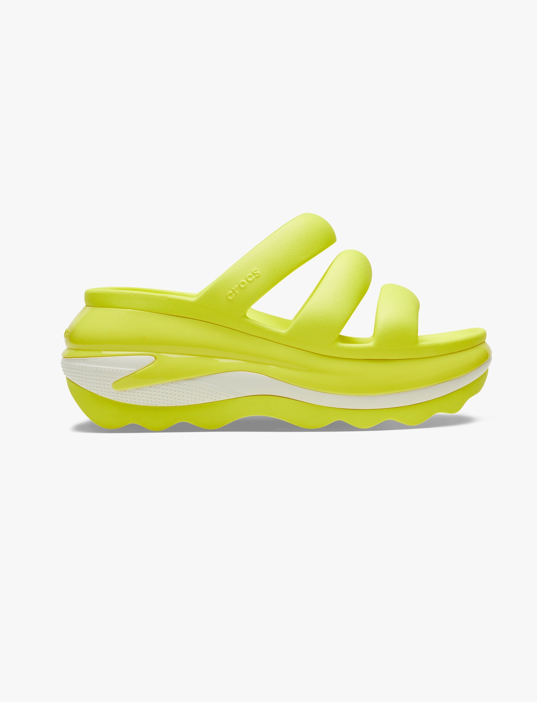 Crocs Mega Crush Triple Strap - סנדלי פלטפורמה קרוקס מגה קראש בצבע ירוק