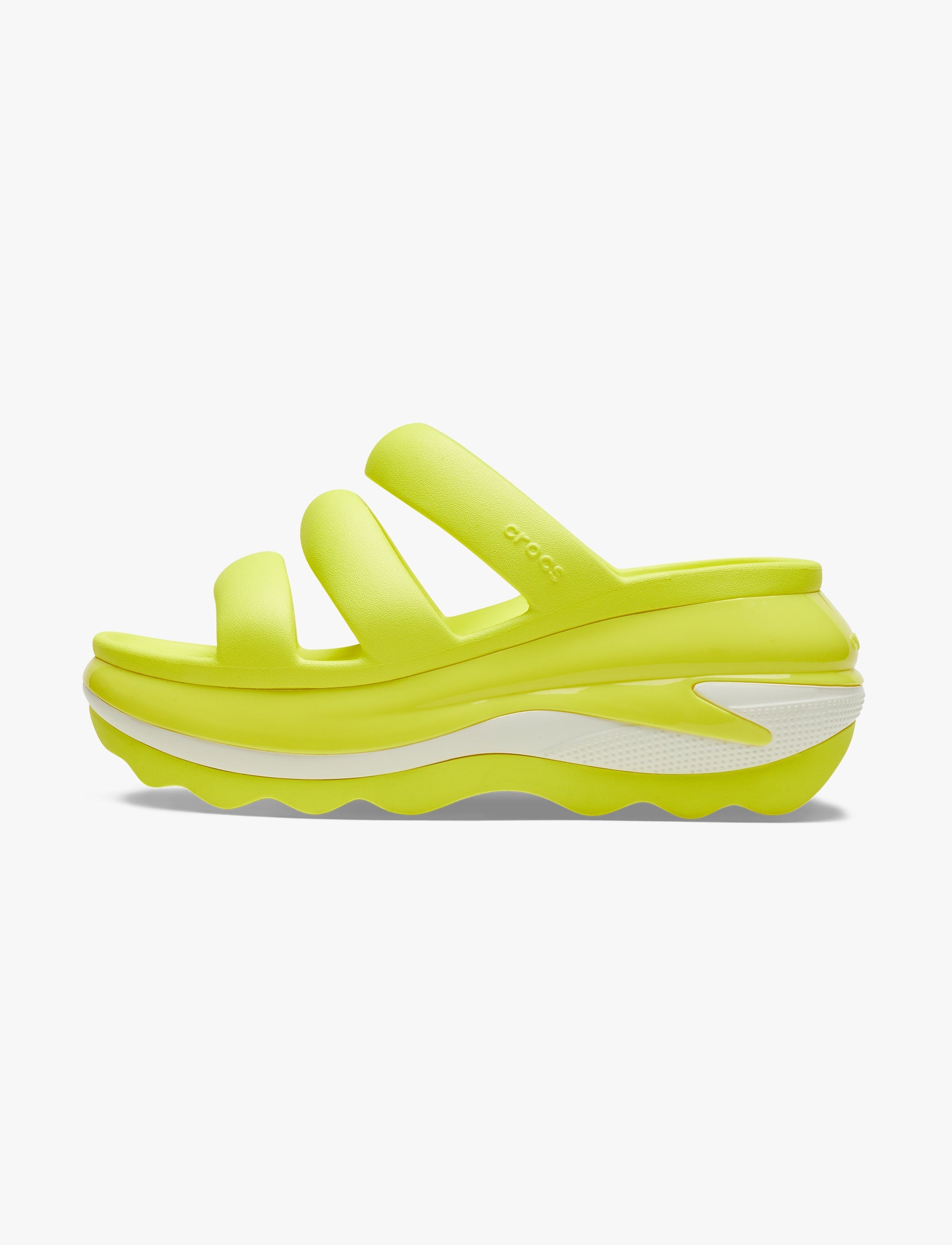 Crocs Mega Crush Triple Strap - סנדלי פלטפורמה קרוקס מגה קראש בצבע ירוק