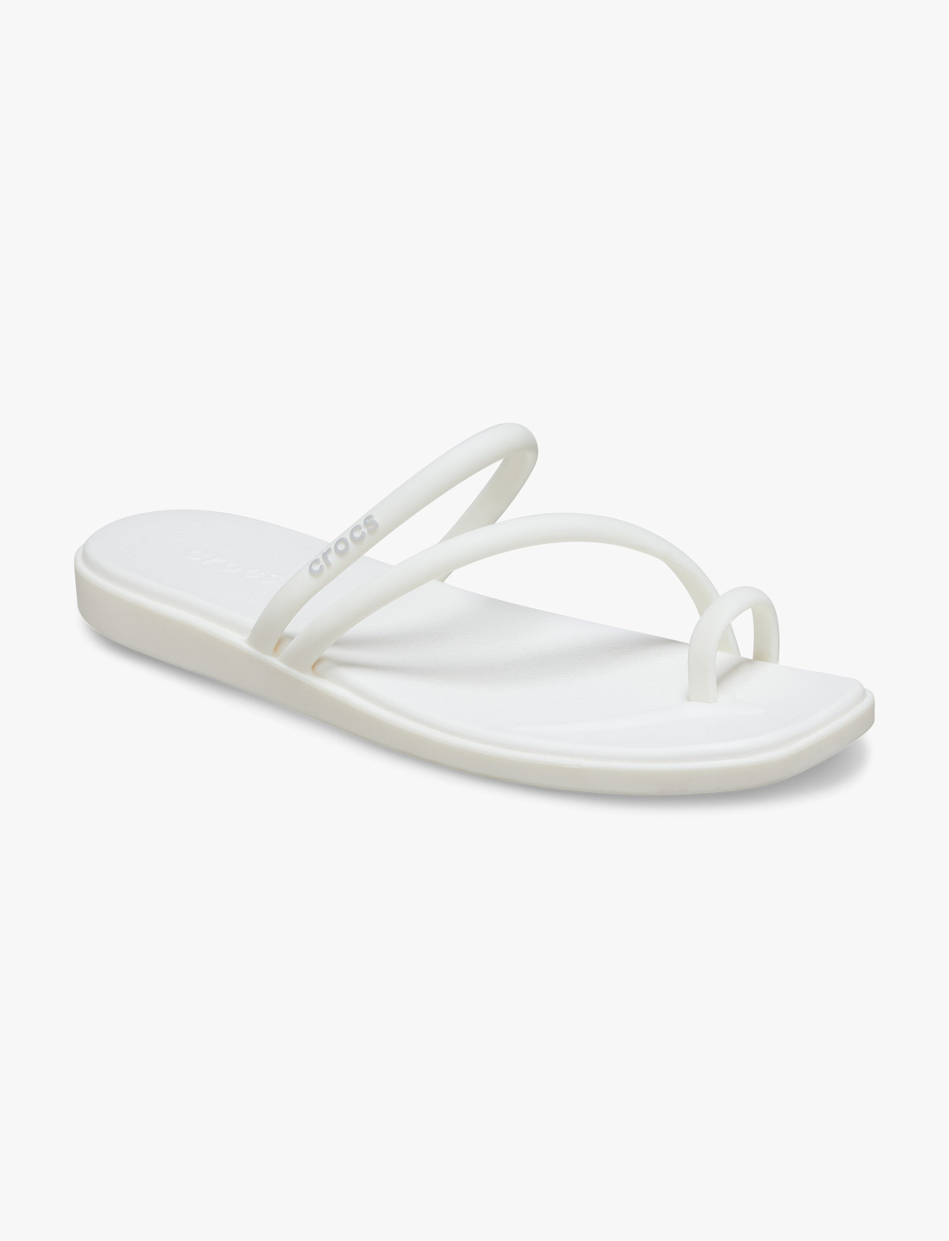 Crocs Miami Toe Loop Sandal - סנדלי קרוקס מיאמי לנשים בצבע לבן גיר
