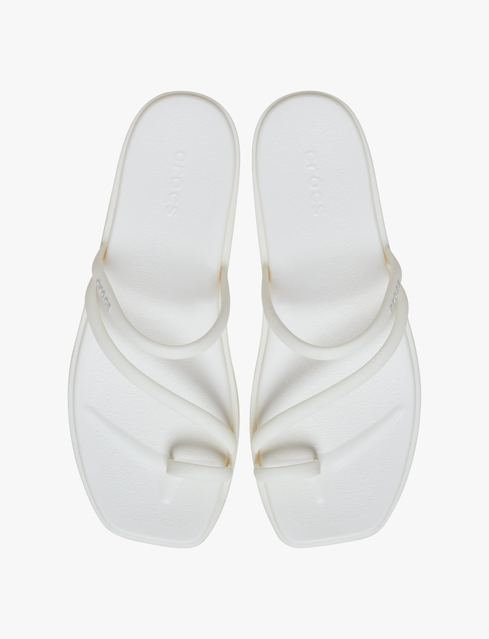 Crocs Miami Toe Loop Sandal - סנדלי קרוקס מיאמי לנשים בצבע לבן גיר