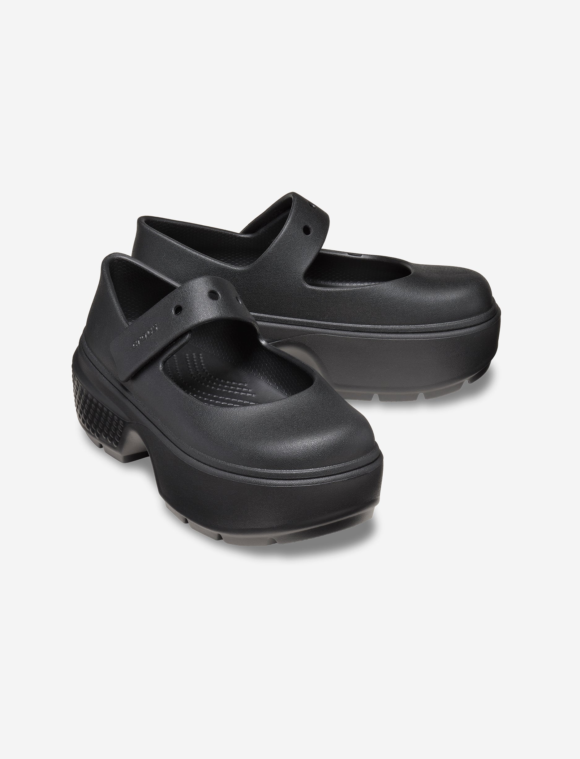 Crocs Stomp Mary Jane - נעלי פלטפורמה קרוקס סטומפ מרי ג'ין לנשים בצבע שחור