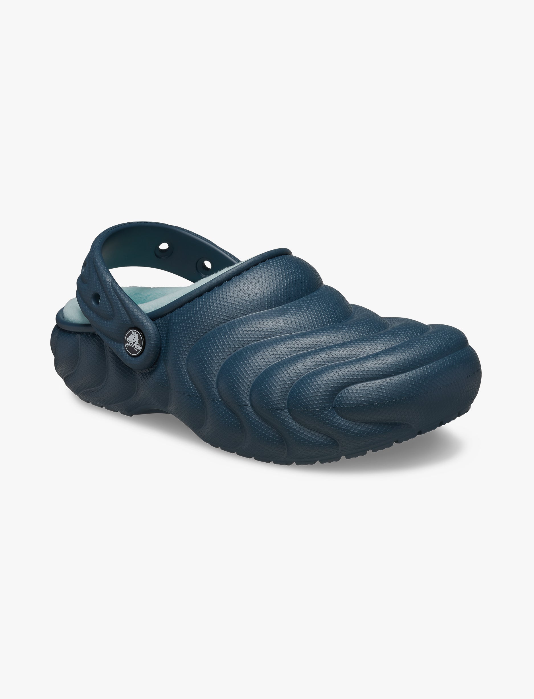 Crocs Classic Lined Overpuff Clog - כפכפים פרוותיים קרוקס בצבע כחול