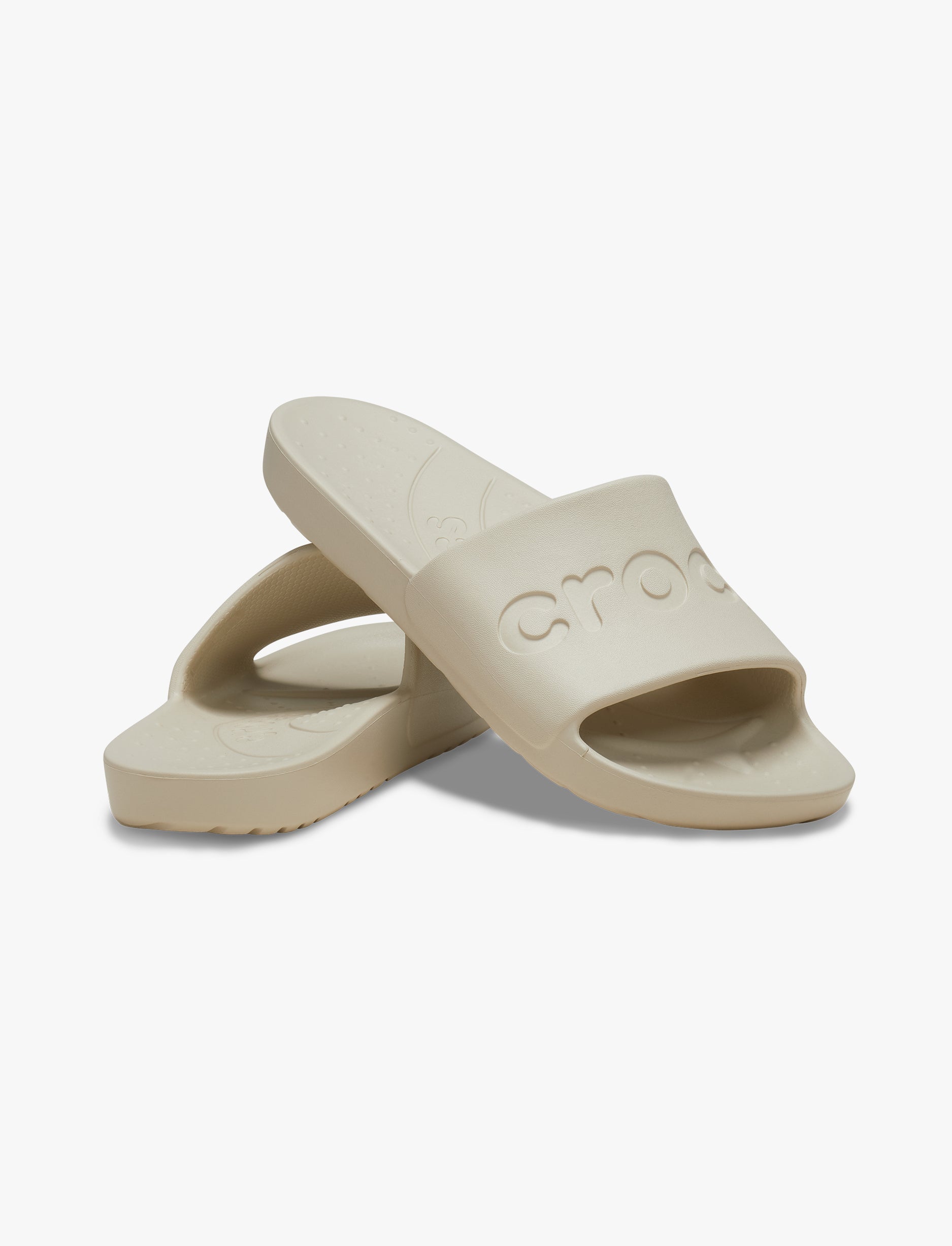 Crocs Slide - כפכפי סלייד קרוקס בצבע קרם