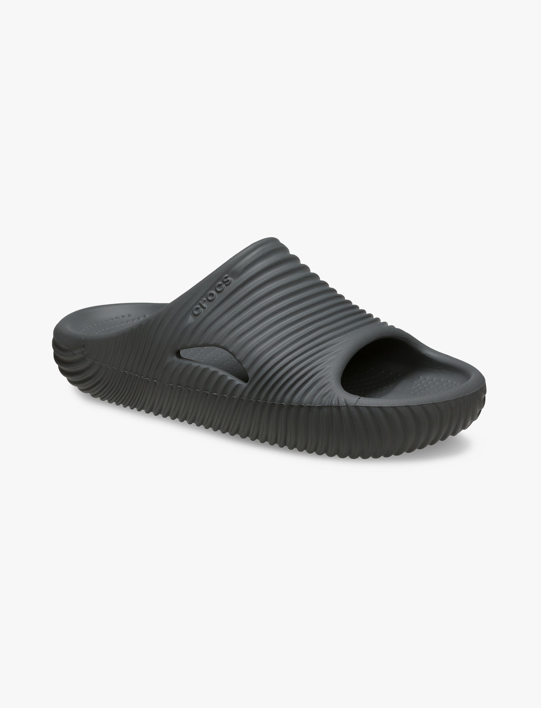 Crocs Mellow Tide Recovery Slide - כפכפי סלייד בצבע אפור סלאט