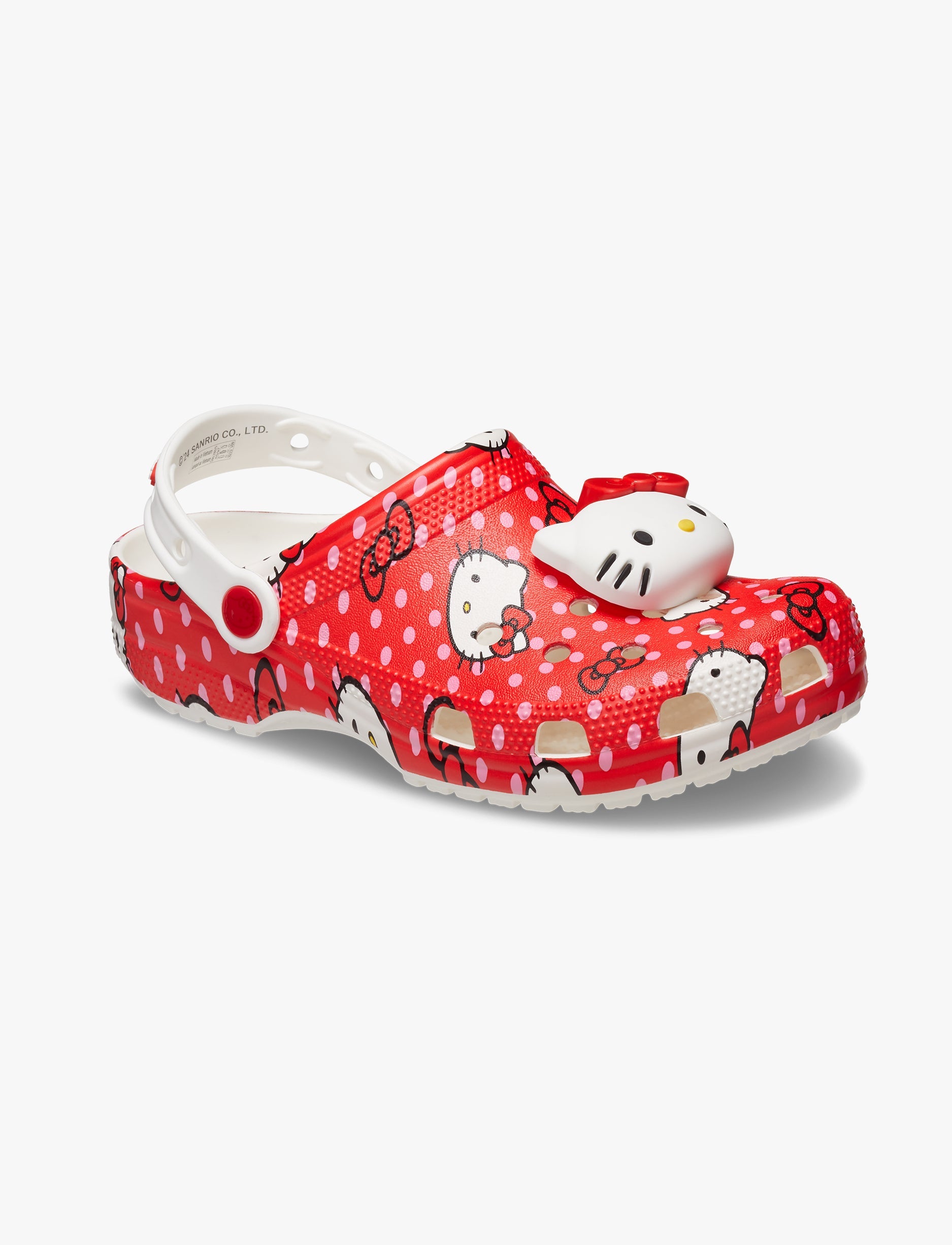 Crocs Hello Kitty Red Classic Clog-  כפכפי קרוקס קלוג הלו קיטי לנשים בצבע אדום/לבן