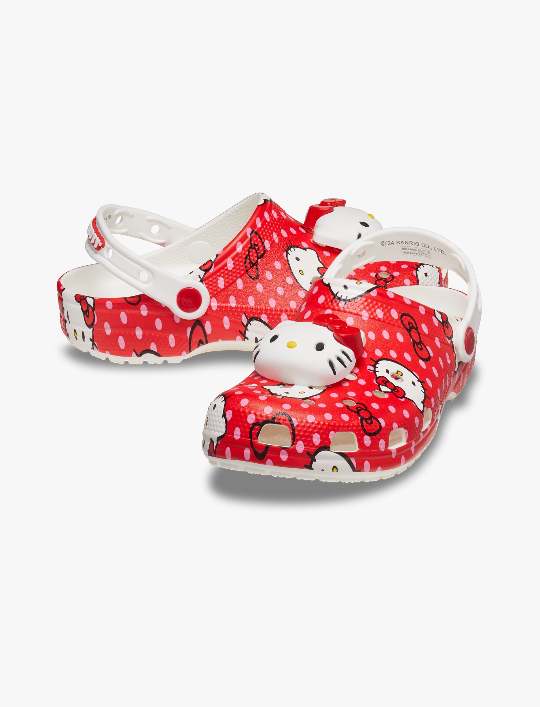 Crocs Hello Kitty Red Classic Clog-  כפכפי קרוקס קלוג הלו קיטי לנשים בצבע אדום/לבן