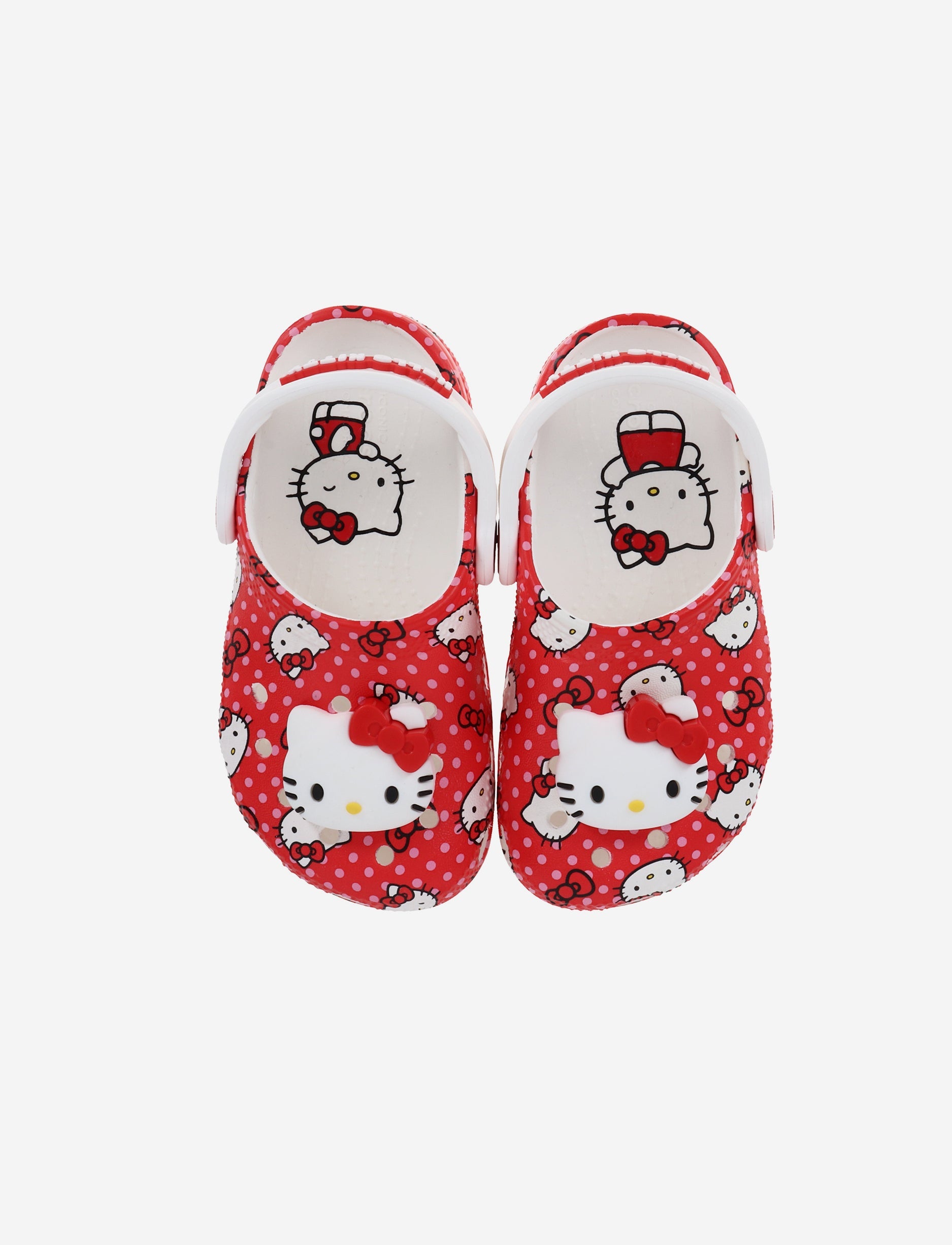 Crocs Hello Kitty Red Classic Clog K- כפכפי קרוקס לילדות הלו קיטי מידות קטנות