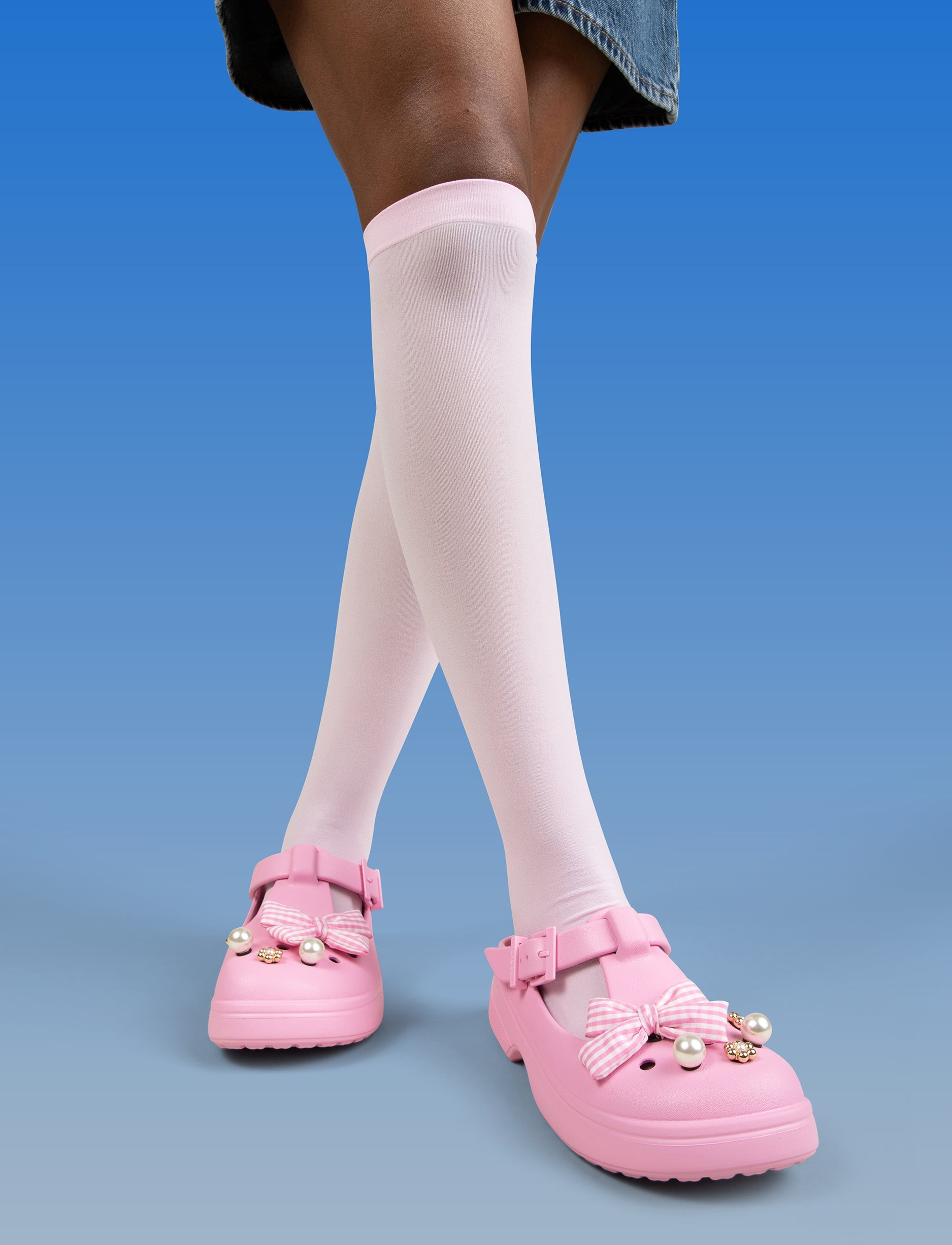 Crocs Classic Mary Jane Clog - כפכפי קרוקס לנשים מרי ג'ין בצבע ורוד