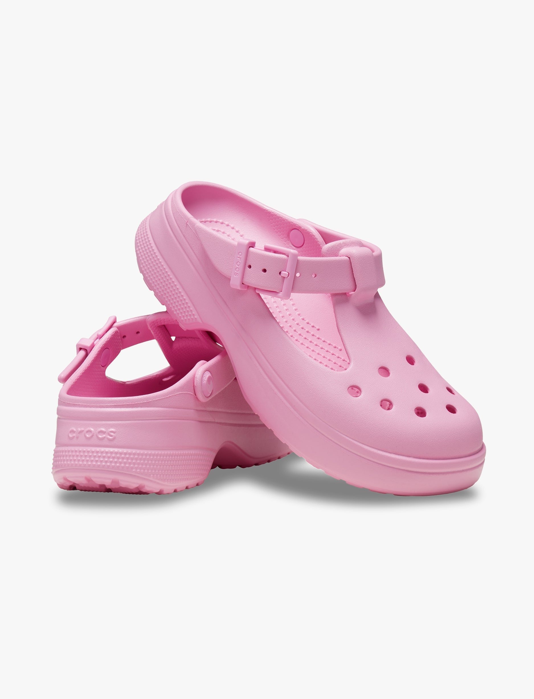 Crocs Classic Mary Jane Clog - כפכפי קרוקס לנשים מרי ג'ין בצבע ורוד