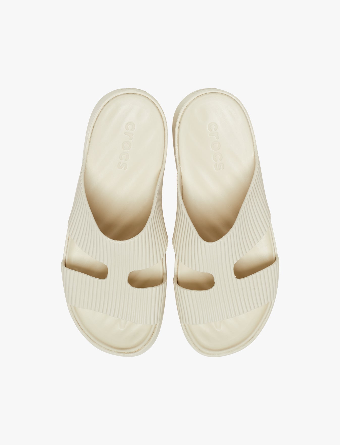 Crocs Getaway Groove Platform HStrap - סנדלי פלטפורמה קרוקס לנשים בצבע אבן חול