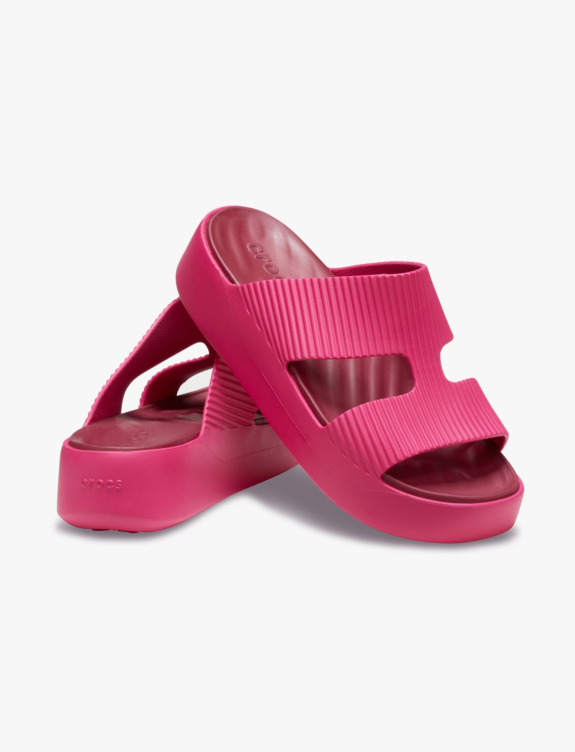 Crocs Getaway Groove Platform HStrap - סנדלי פלטפורמה קרוקס לנשים בצבע ורוד