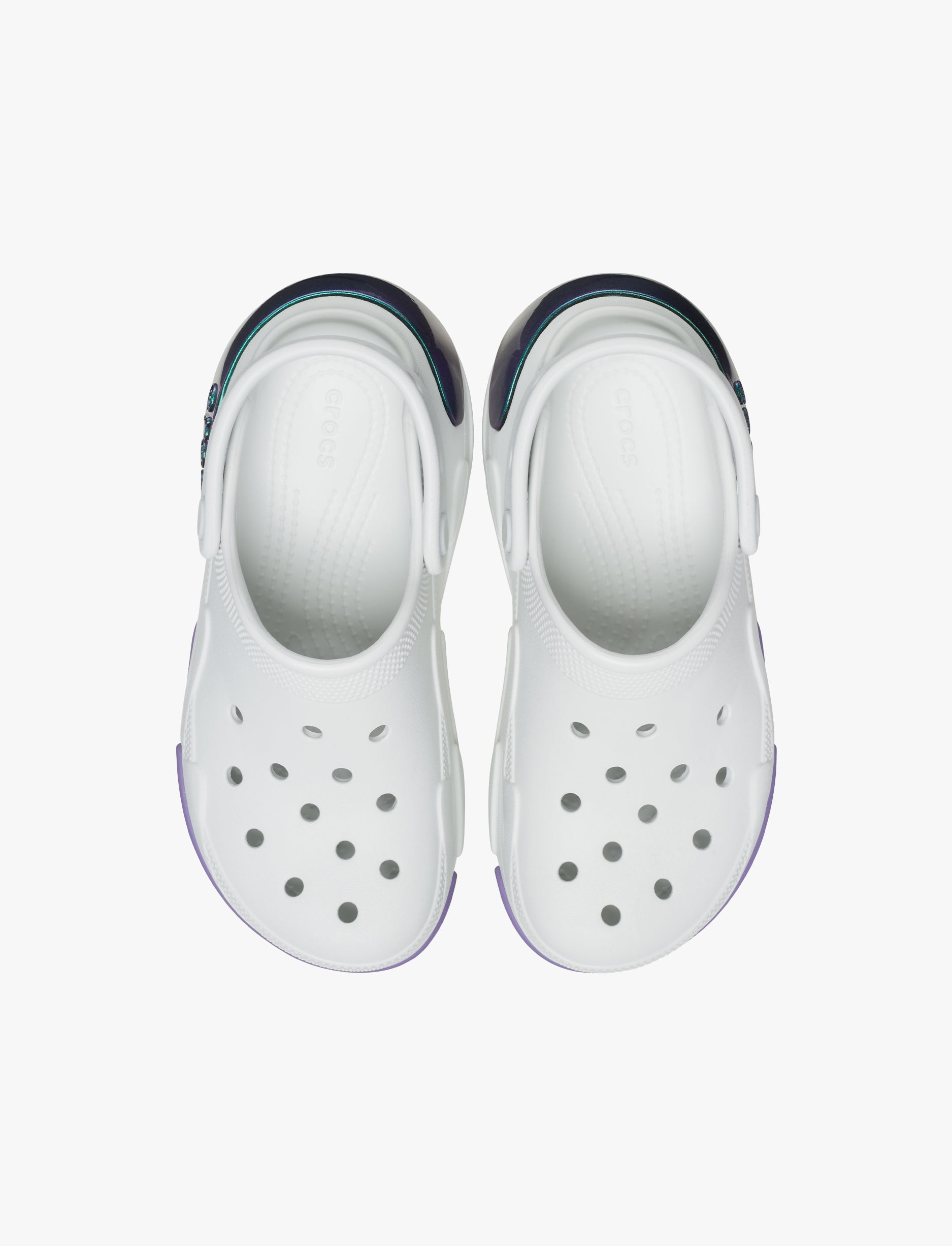 Crocs Bubble Crush Reflector Clog - כפכפי פלטפורמה קלוג באבל קראש קרוקס לנשים בצבע כחול מון לייט