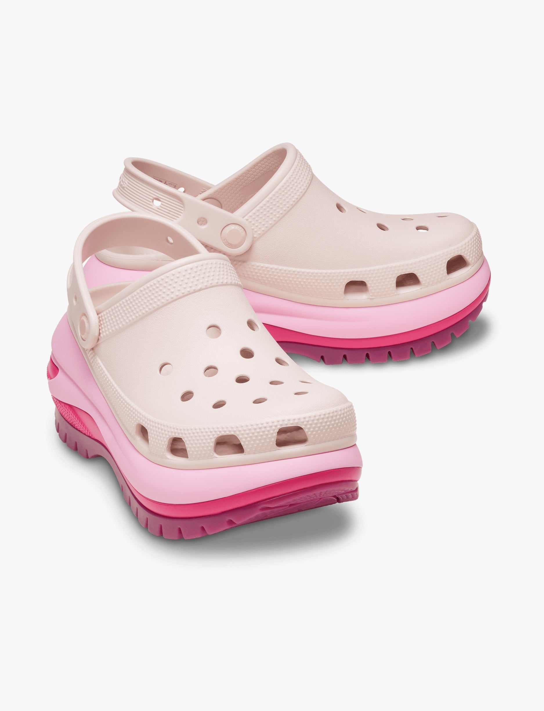 Crocs Mega Crush Matte Clog - כפכפי קרוקס פלטפורמה מגה קראש מאטל לנשים בצבע  קוורץ/מולטי