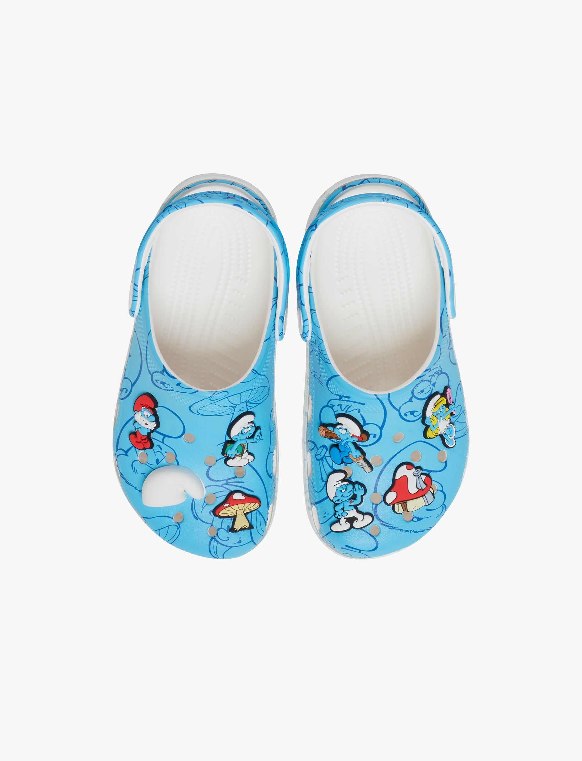 Crocs Smurfs Classic Clog K - כפכפי קרוקס קלוג הדרדסים לילדים בצבע תכלת/לבן